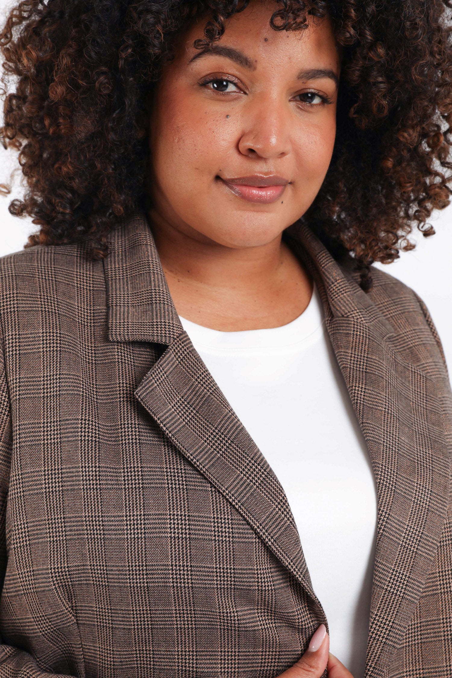 Blazer à carreaux avec lurex - Image 6