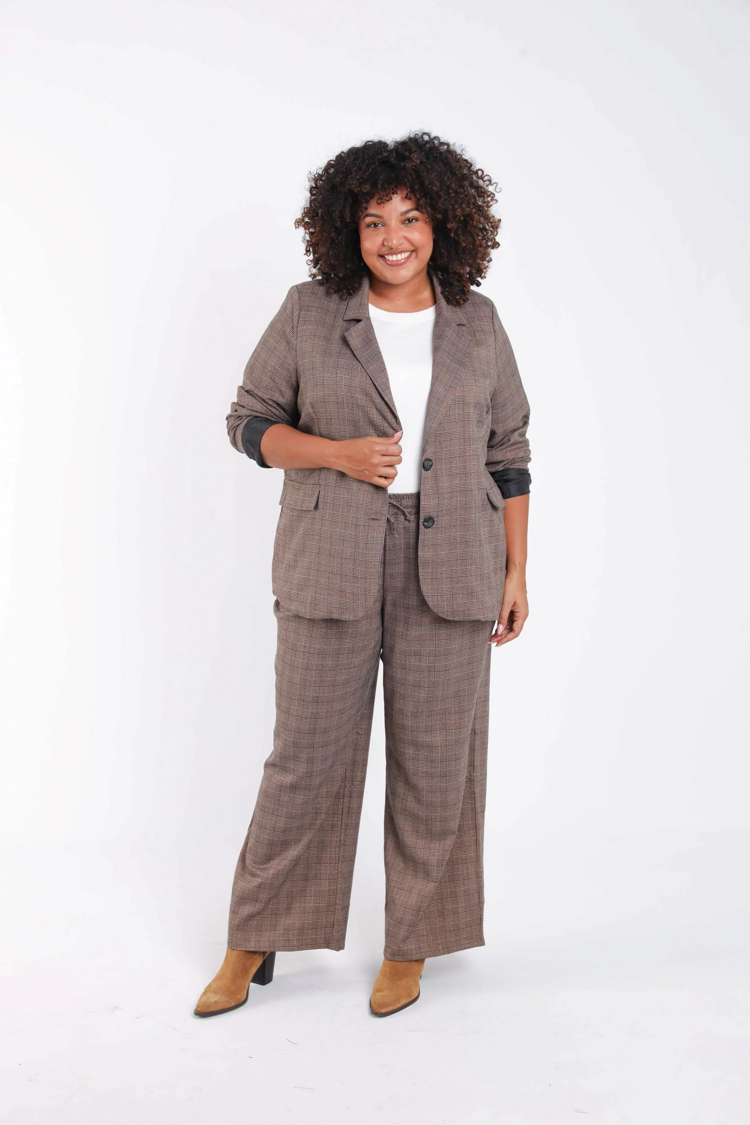 Blazer à carreaux avec lurex - Image 7