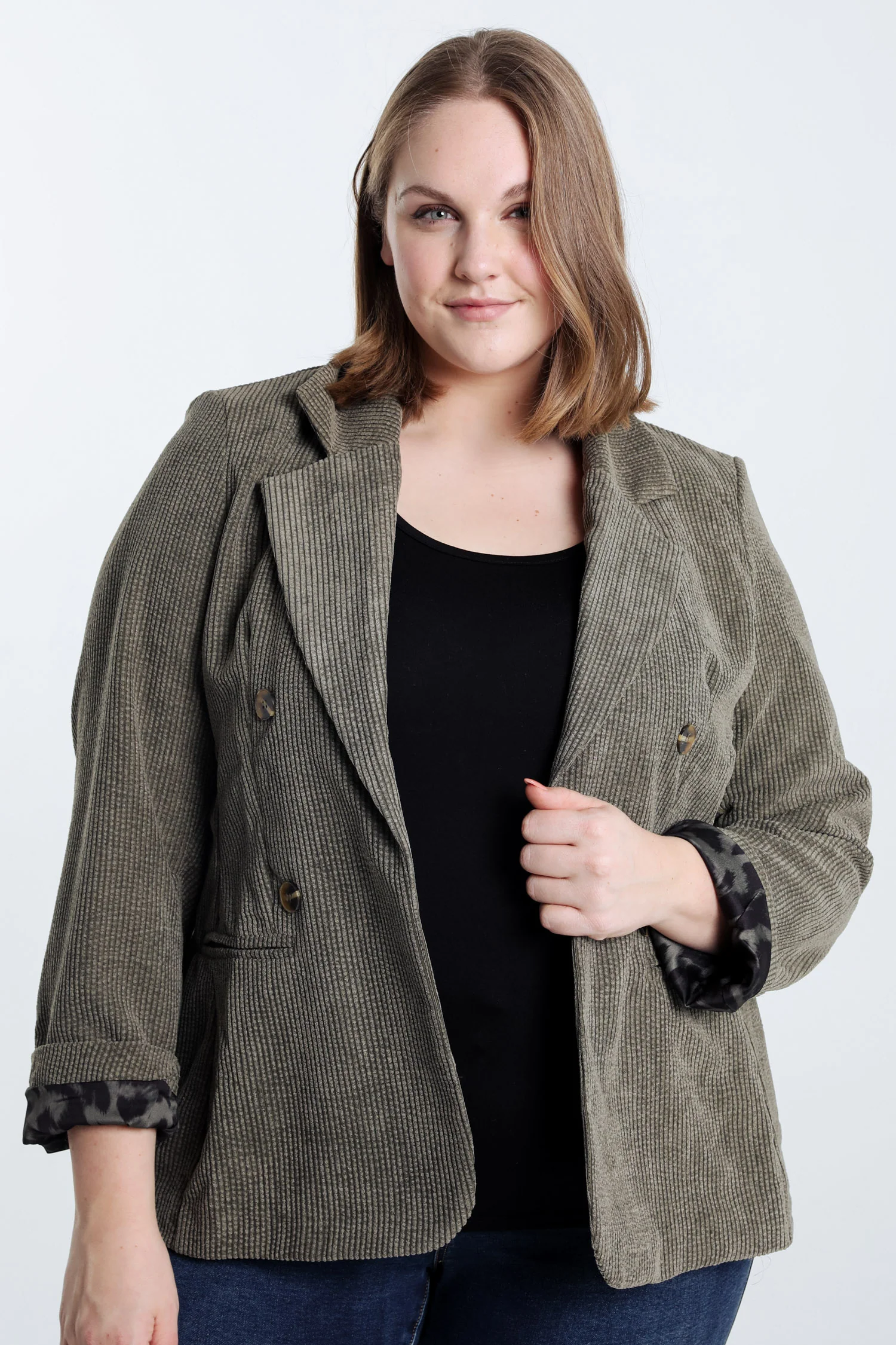 Blazer en velours doublé imprimé peau de bête