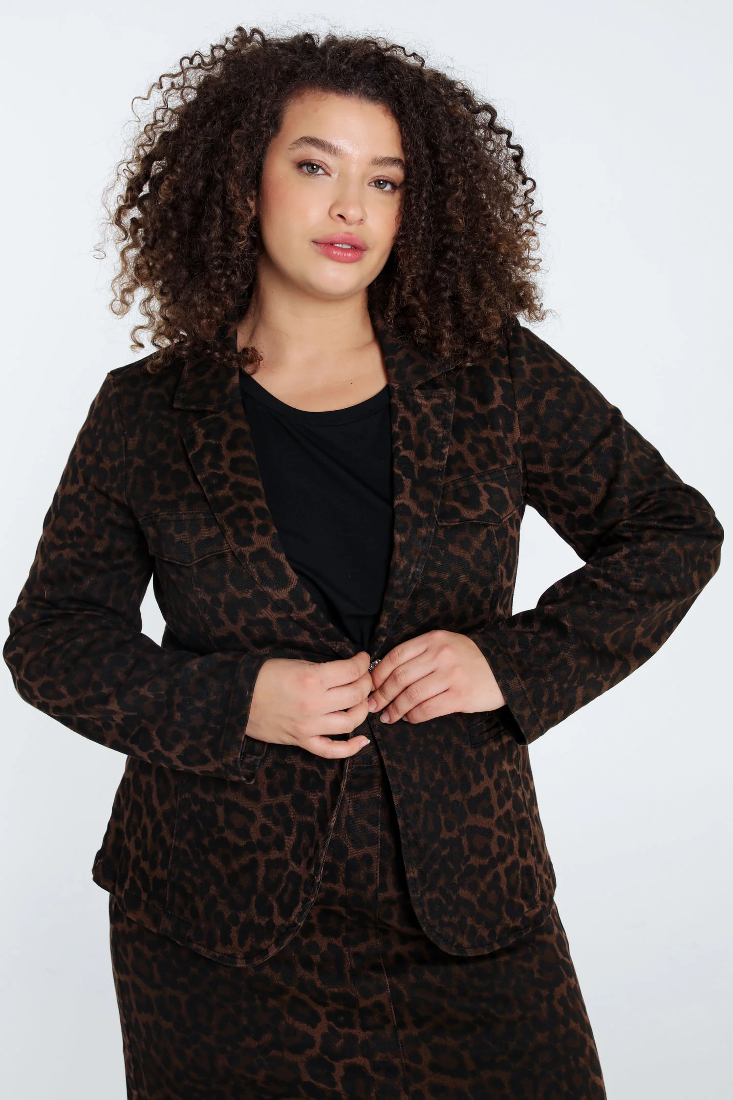 Blazer imprimé peau de bête