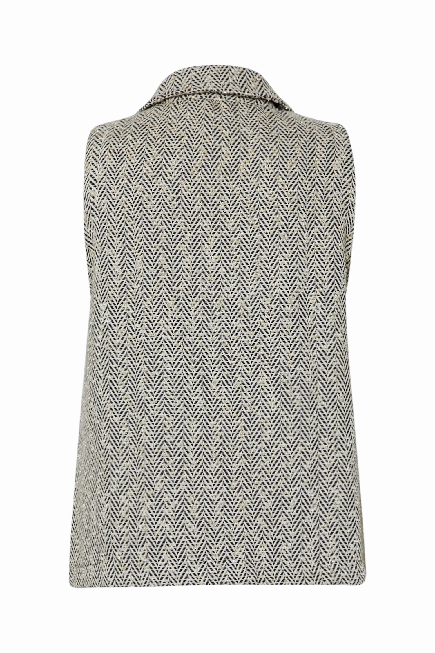 Blazer sans manches à motif chevrons - Image 9