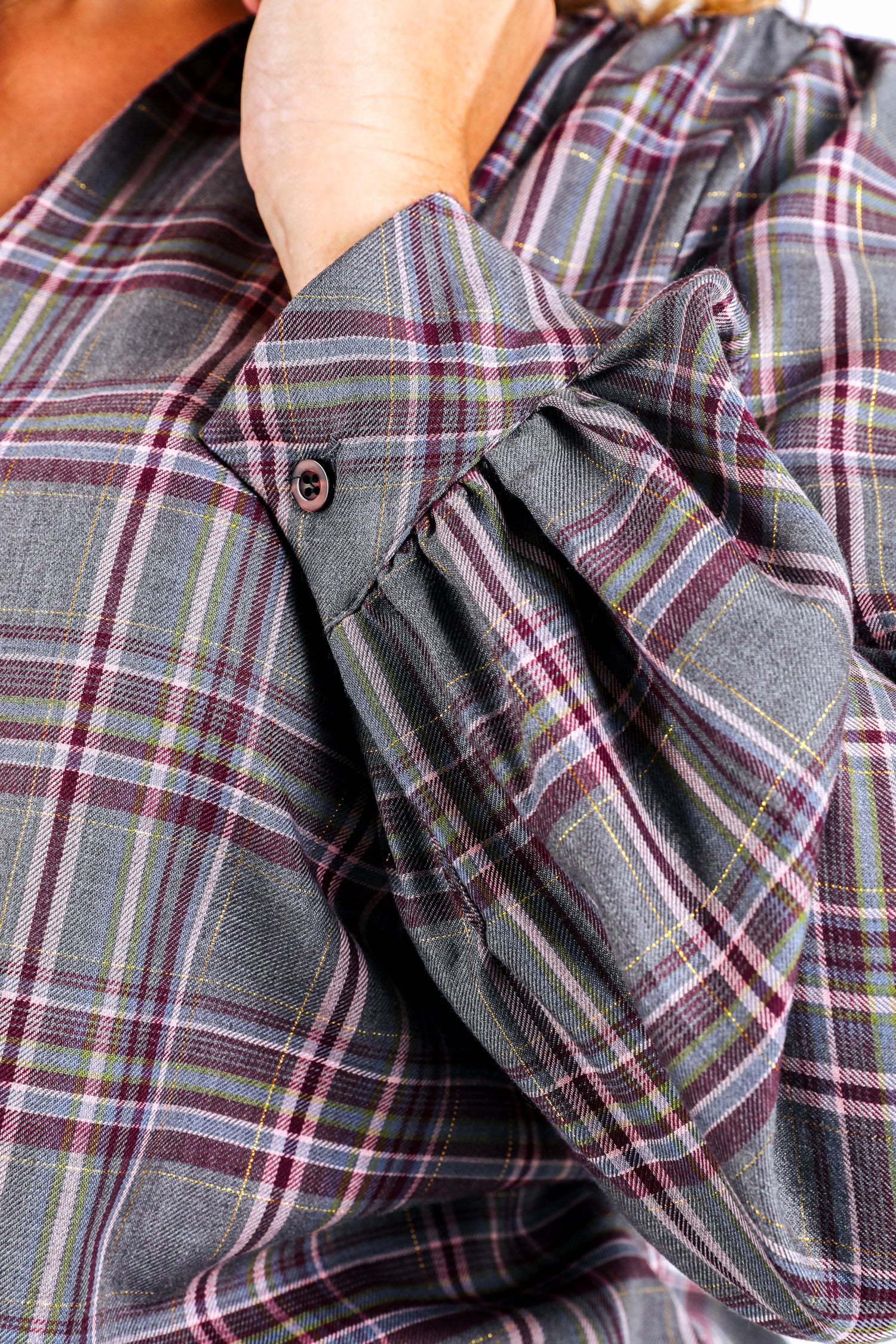 Blouse à carreaux avec lurex - Image 4