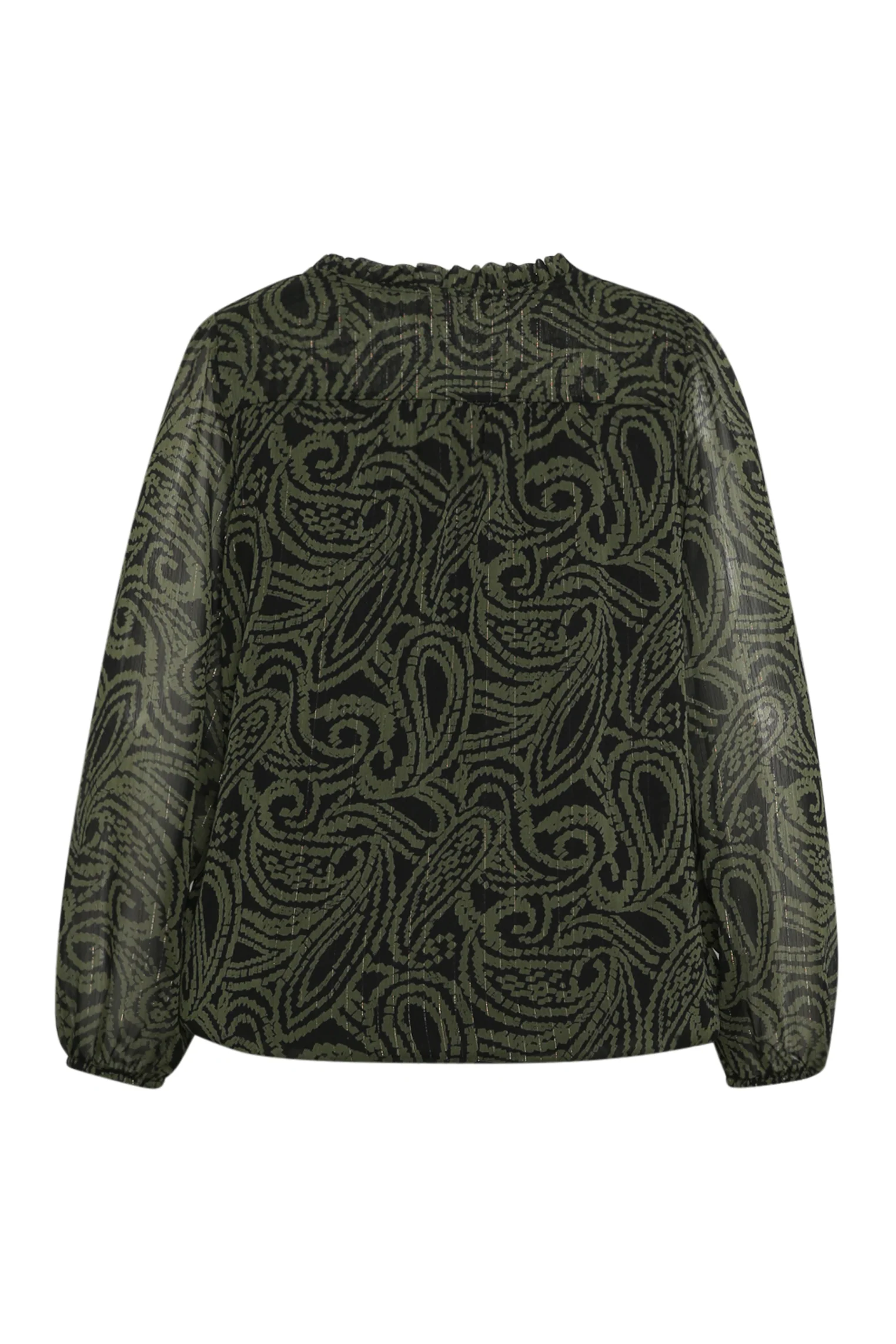 Blouse bicolore imprimé cachemire - Image 10