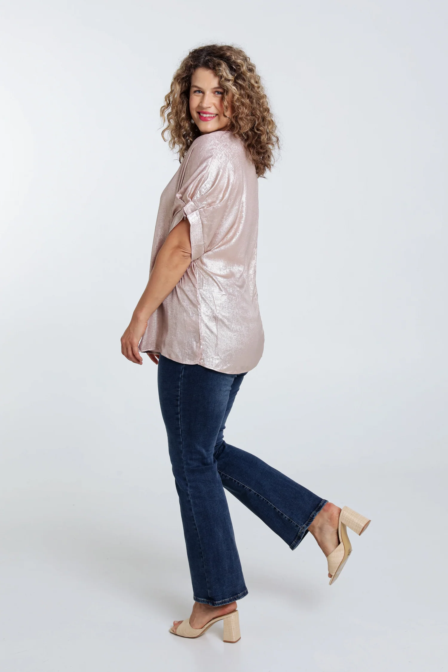 Blouse brillante à manches ballons - Image 2