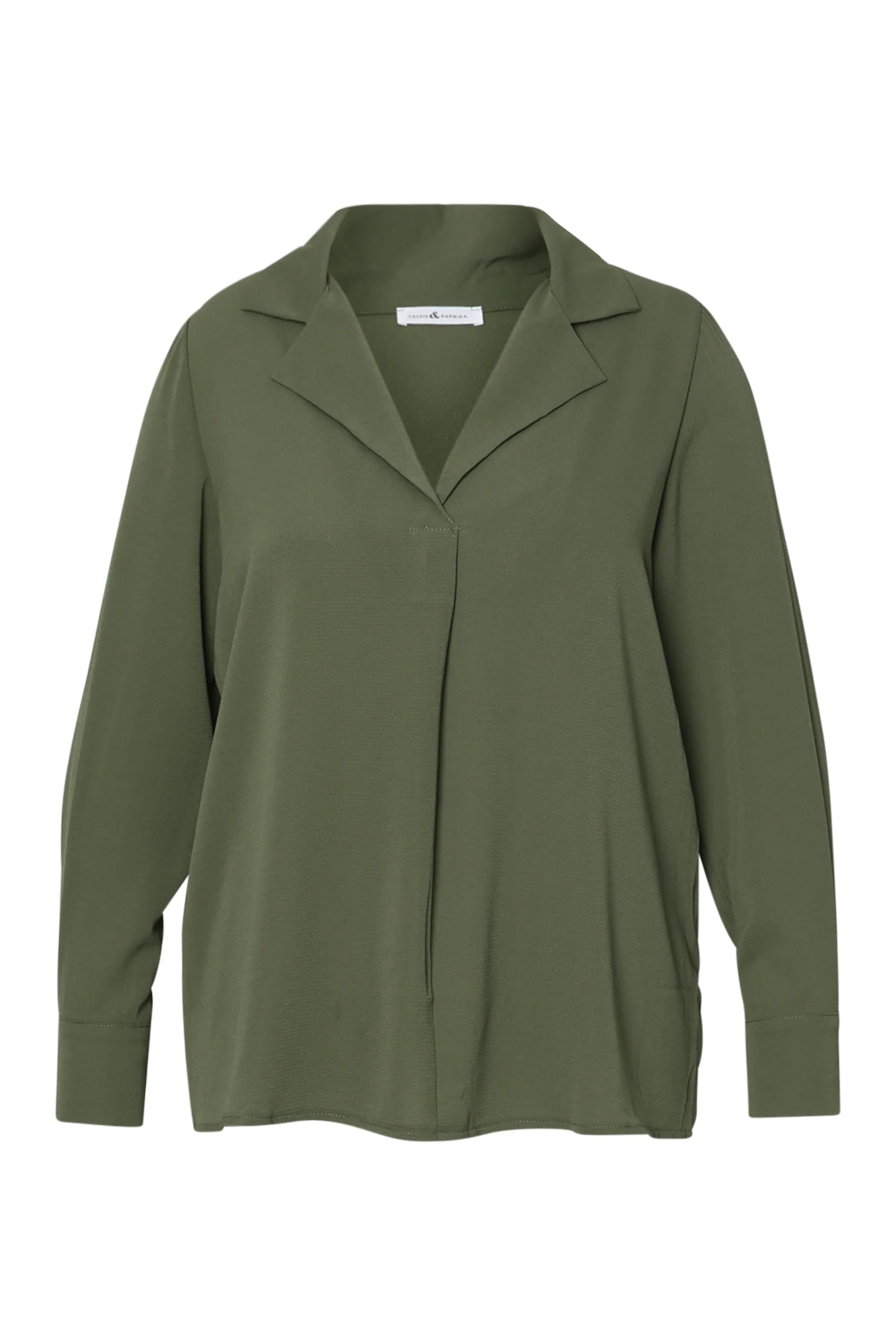 Blouse col revers unie - Image 8