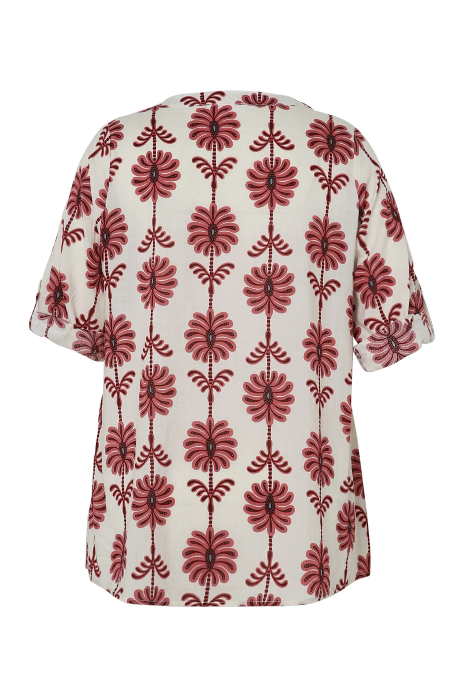 Blouse détail ajouré imprimé bicolore - Image 11
