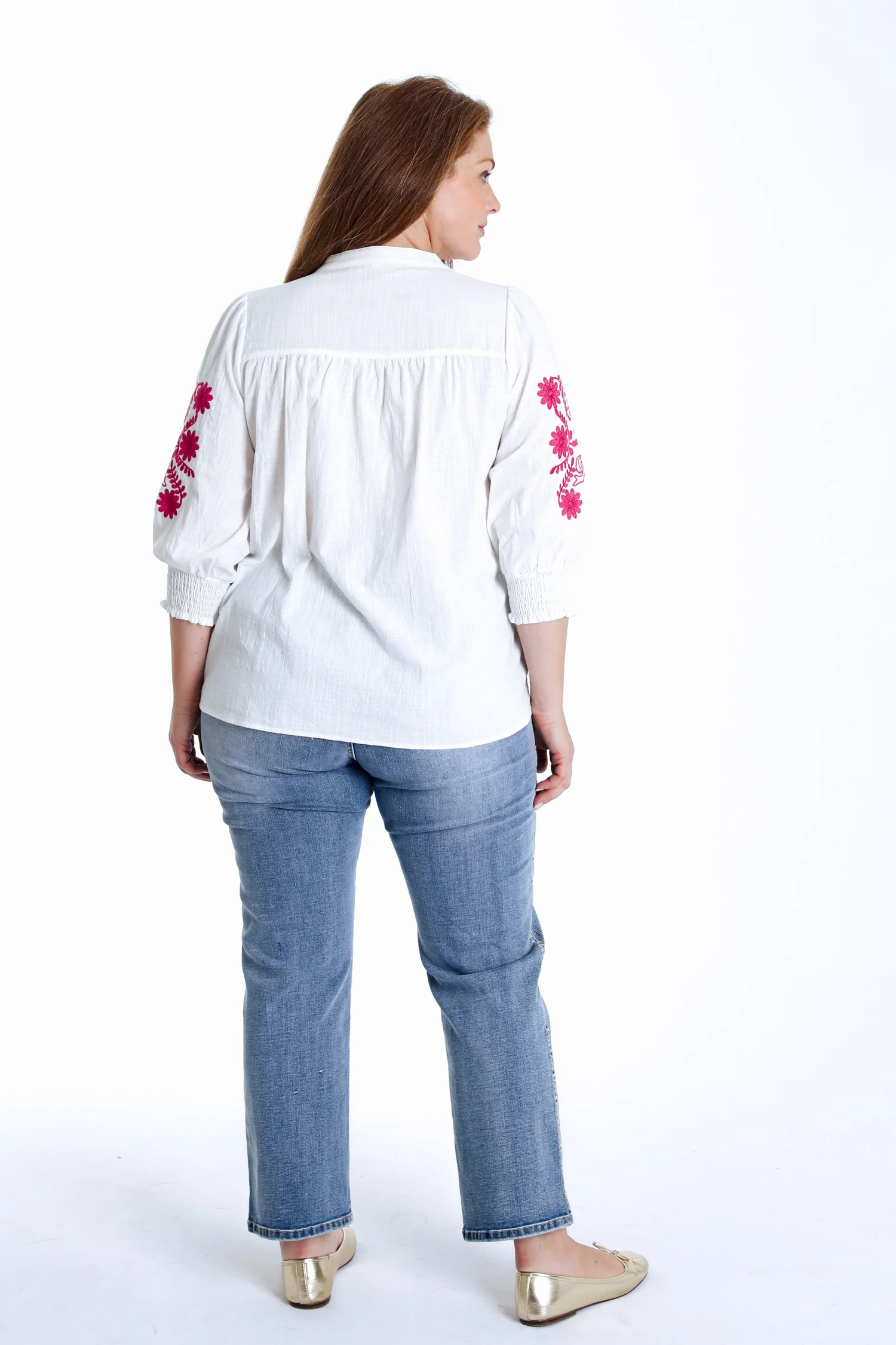 Blouse en coton avec broderies - Image 2