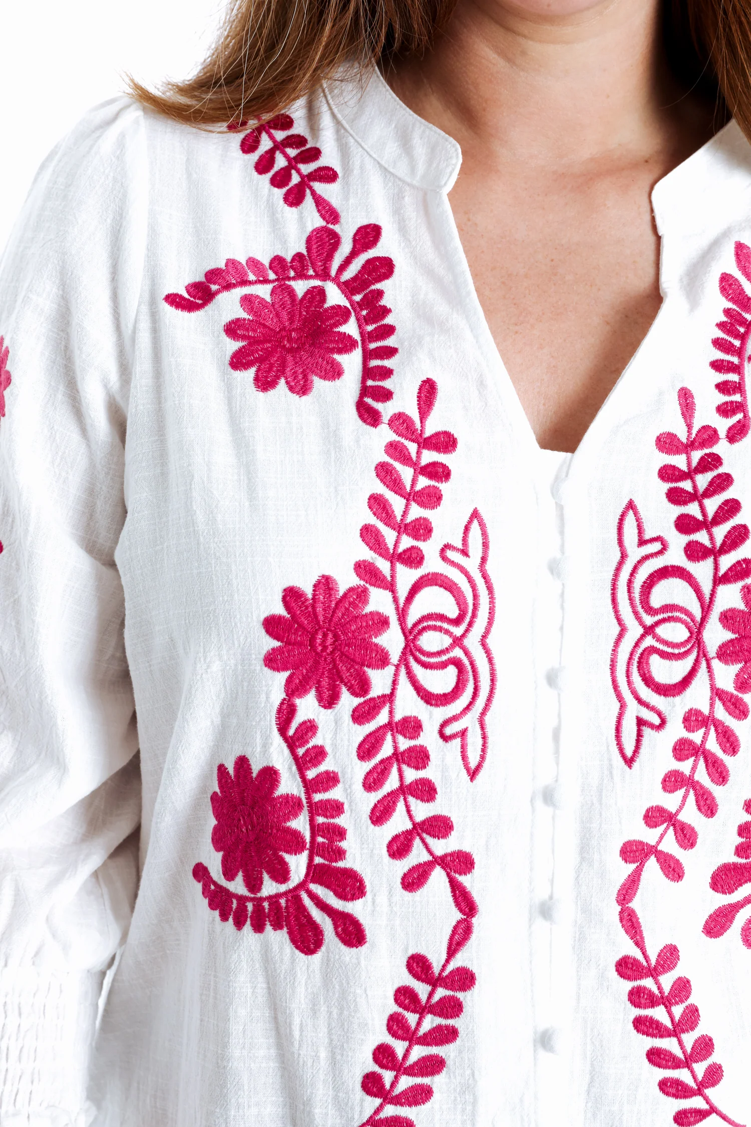Blouse en coton avec broderies - Image 3