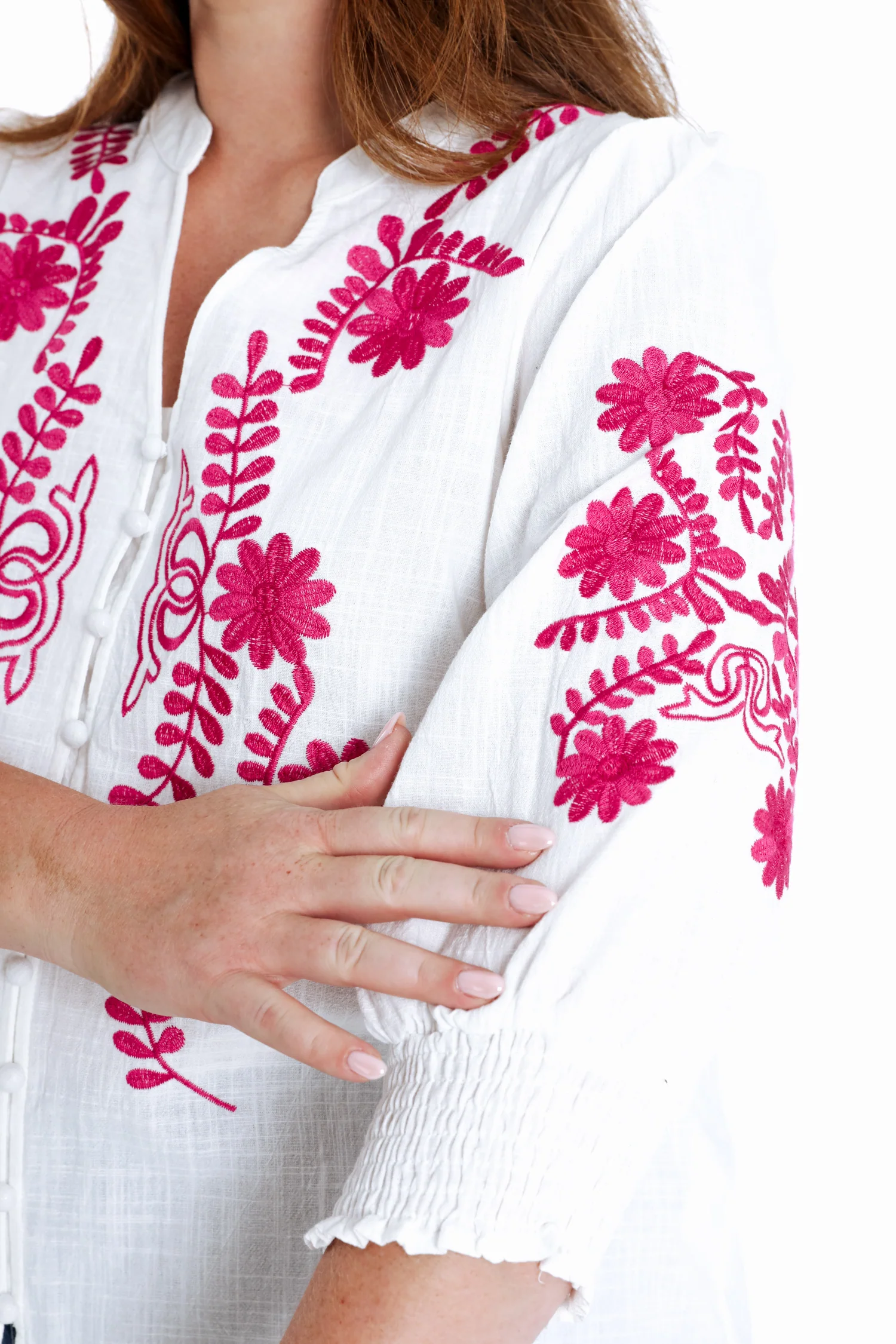 Blouse en coton avec broderies - Image 5