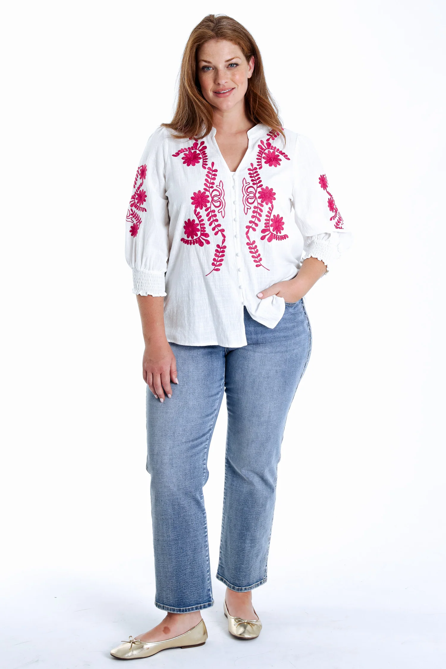 Blouse en coton avec broderies - Image 7