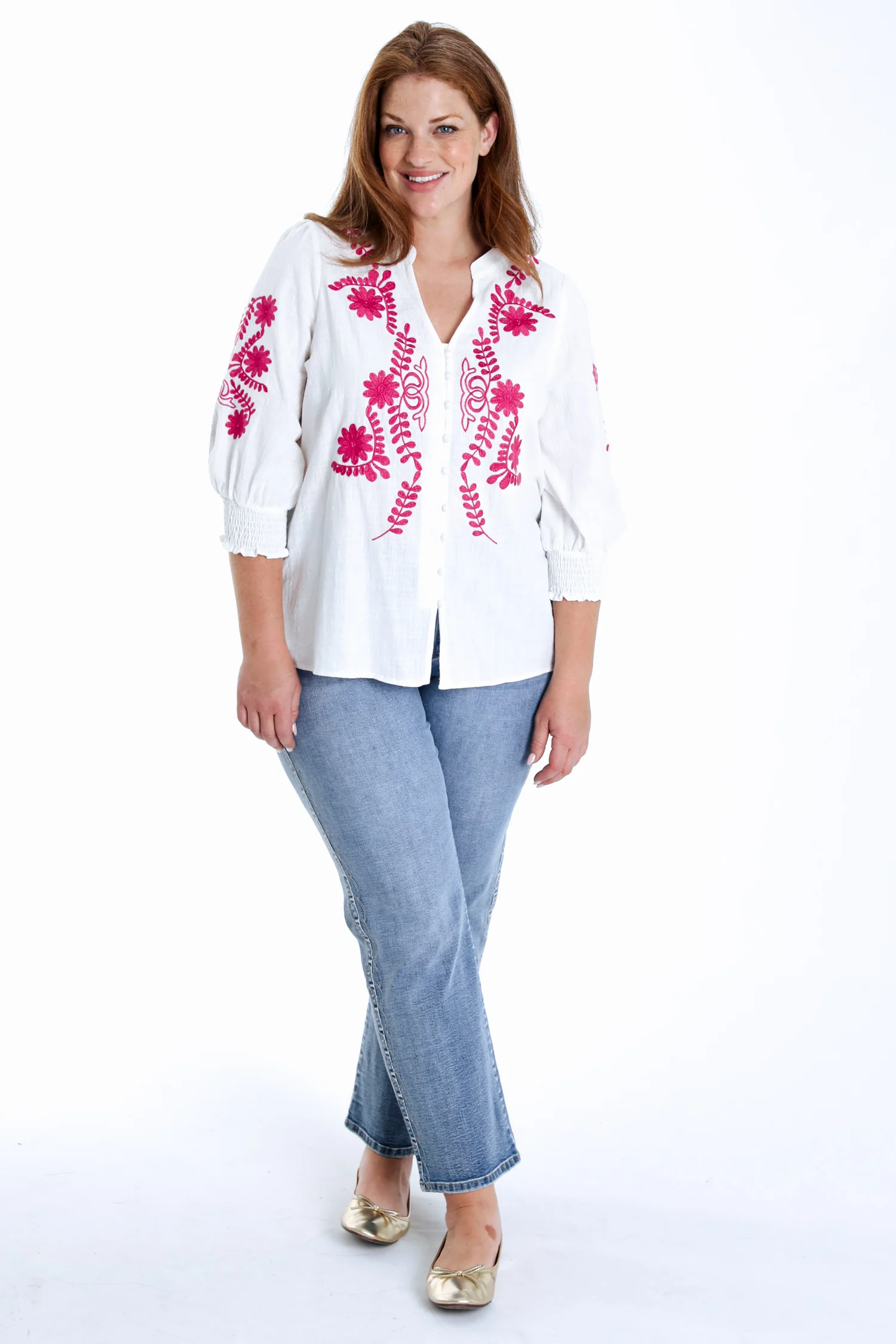 Blouse en coton avec broderies - Image 8