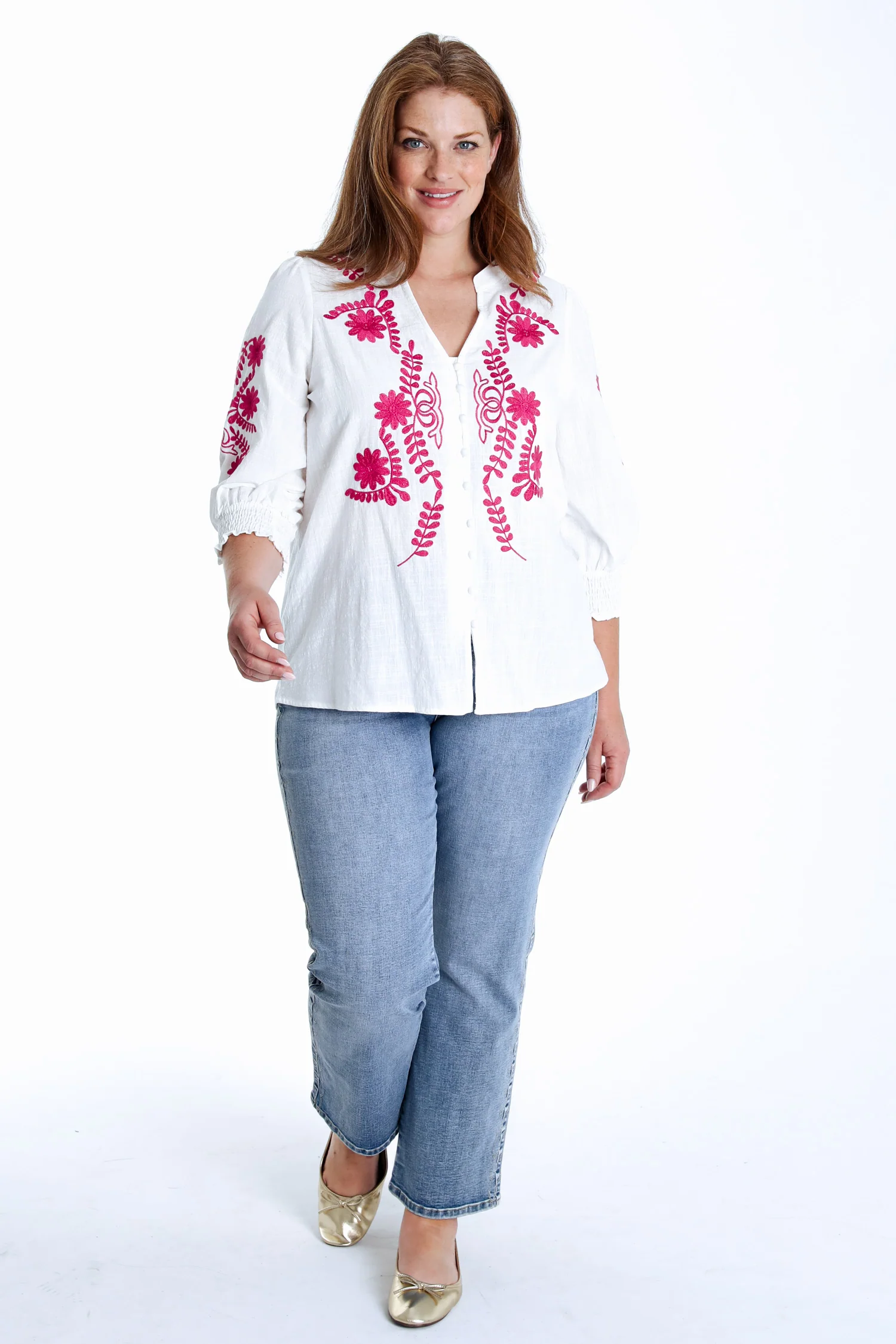 Blouse en coton avec broderies - Image 9