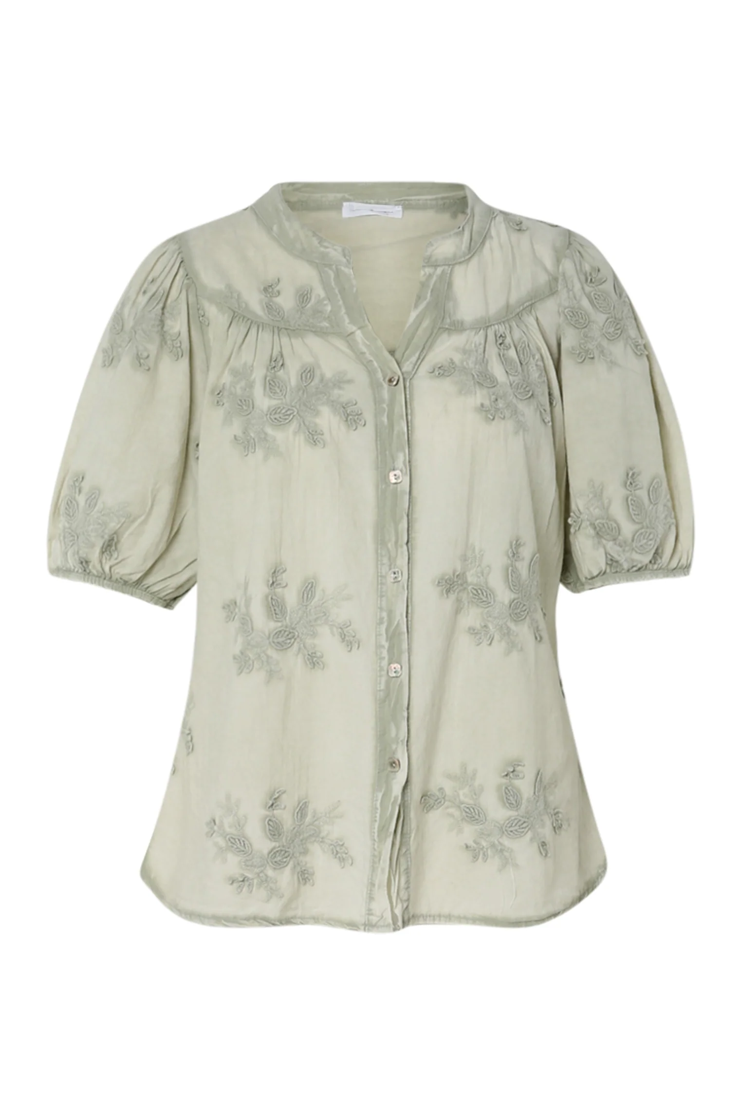Blouse en coton avec fleurs brodées - Image 10