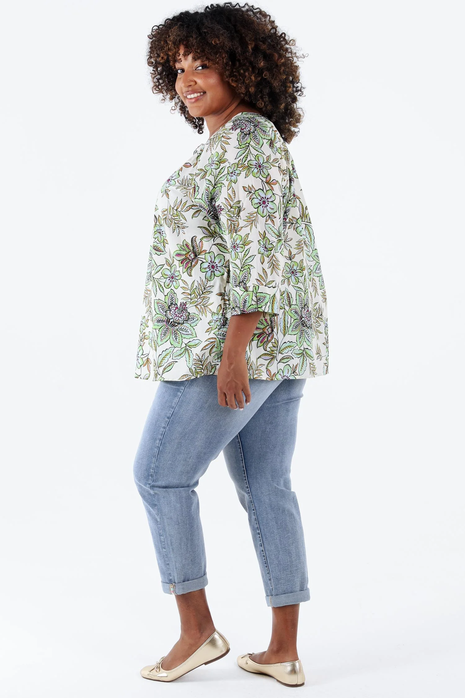 Blouse en coton avec imprimé floral - Image 2