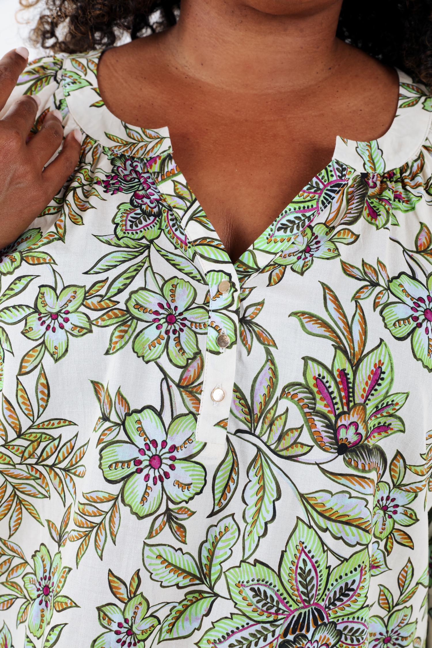 Blouse en coton avec imprimé floral - Image 4