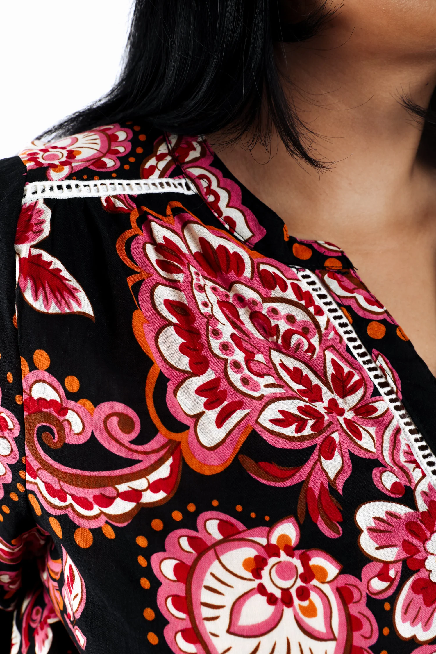Blouse en coton et viscose imprimé cachemire - Image 5