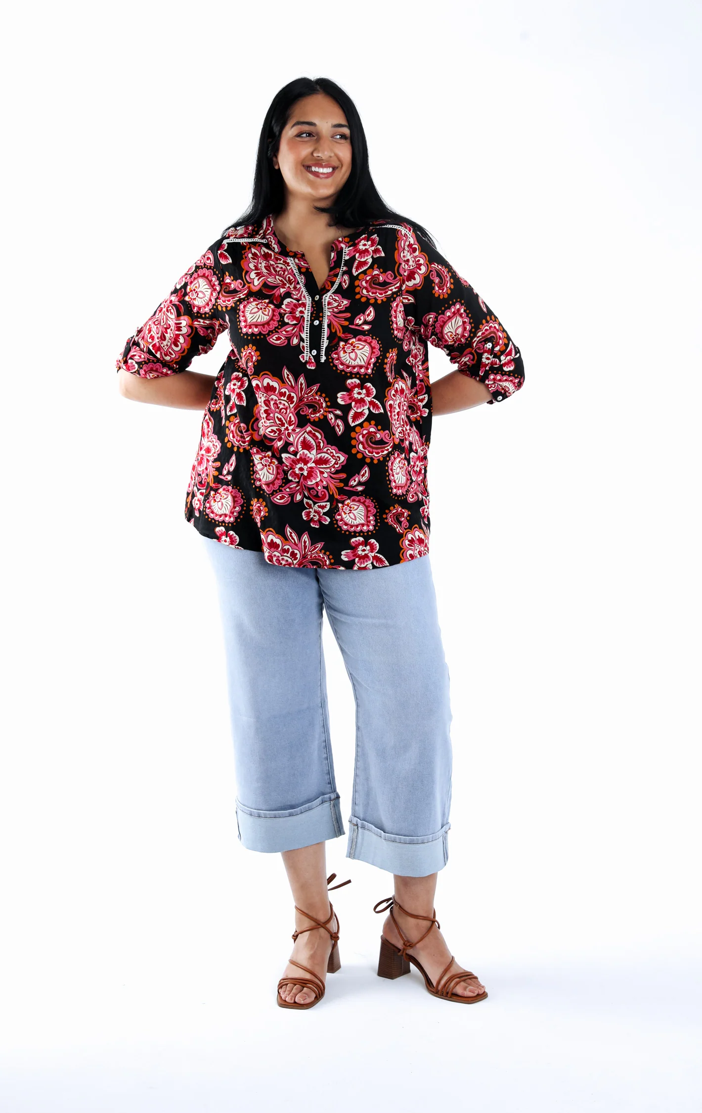 Blouse en coton et viscose imprimé cachemire - Image 6