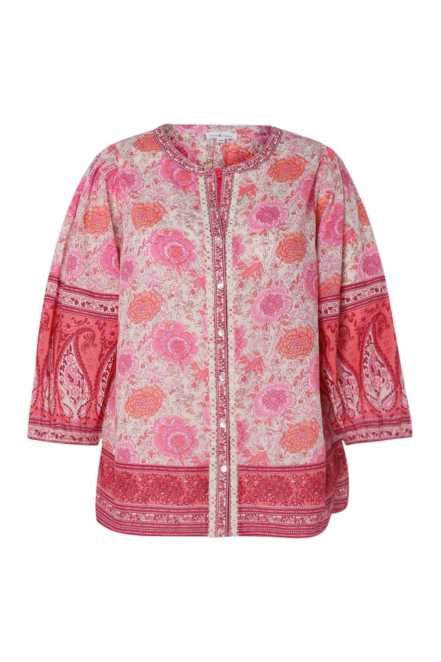 Blouse en coton imprimé fleurs indiennes - Image 10