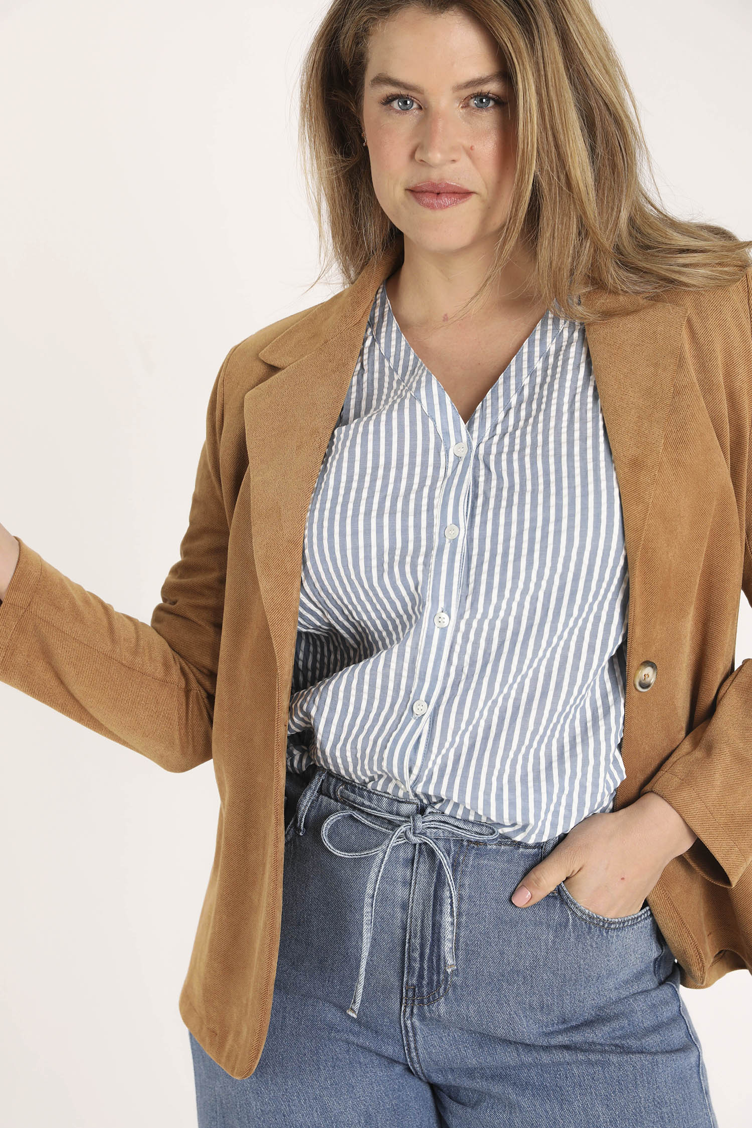 Blouse en coton rayée - Image 7