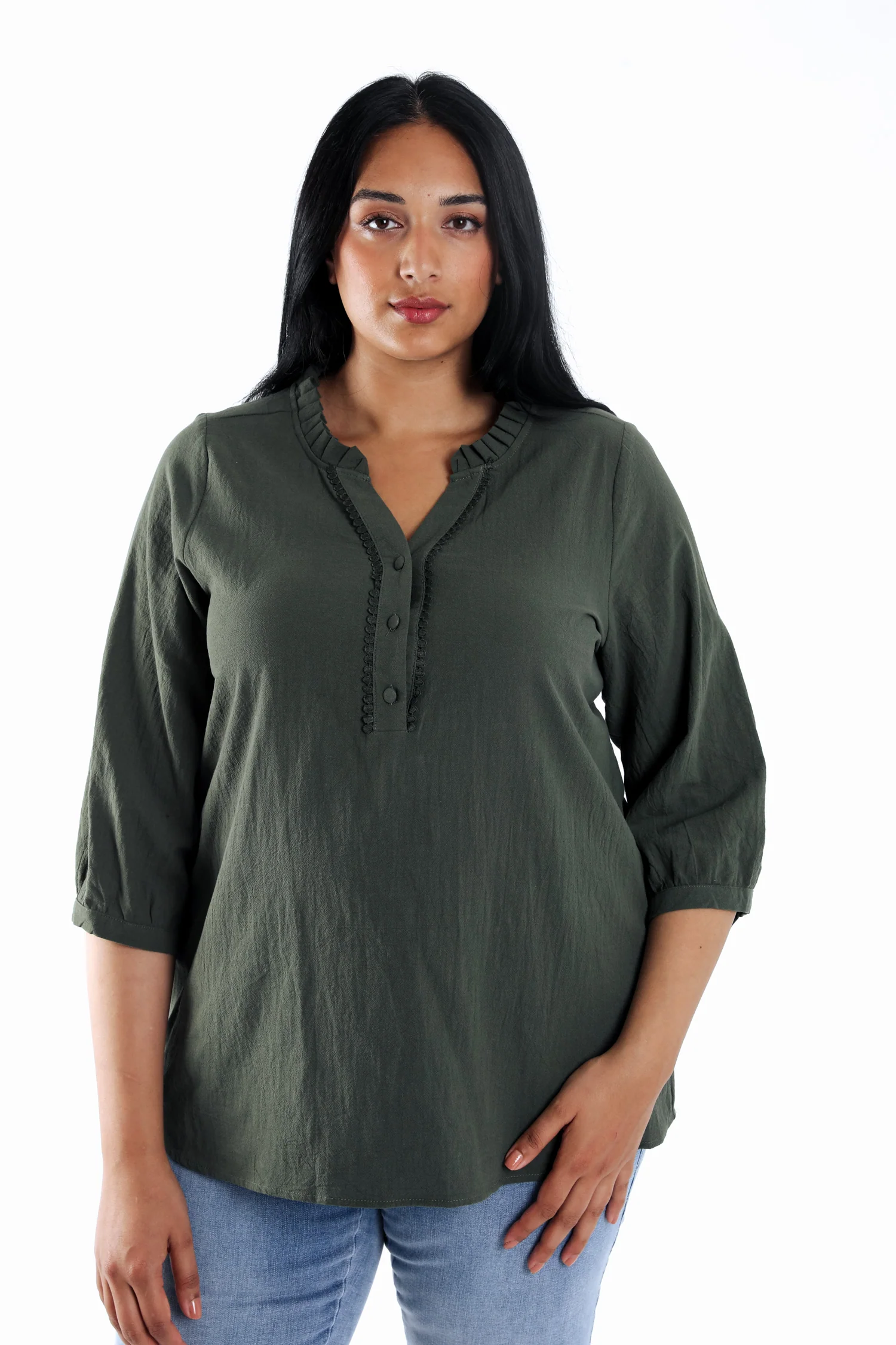Blouse en coton unie - Image 10