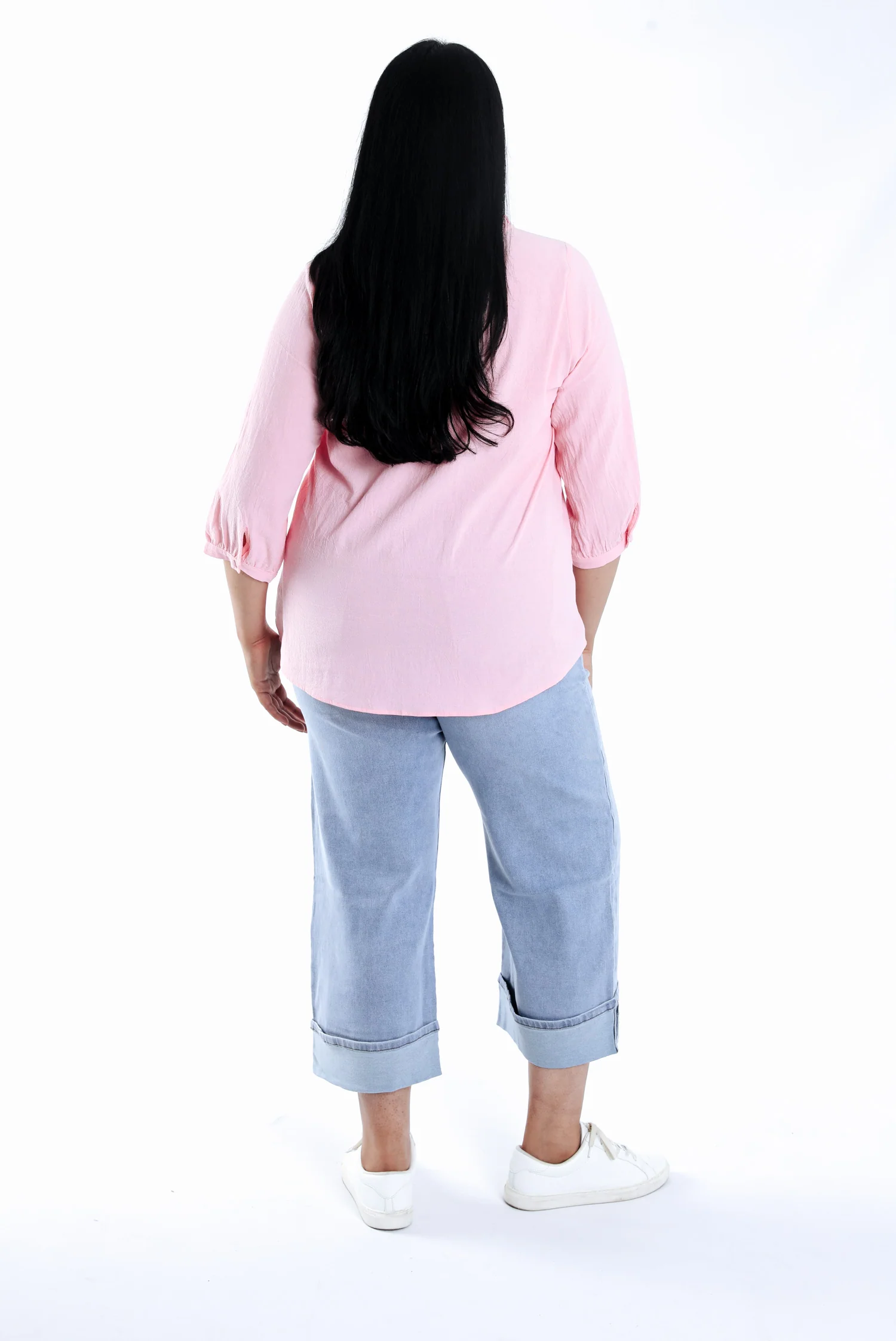 Blouse en coton unie - Image 2