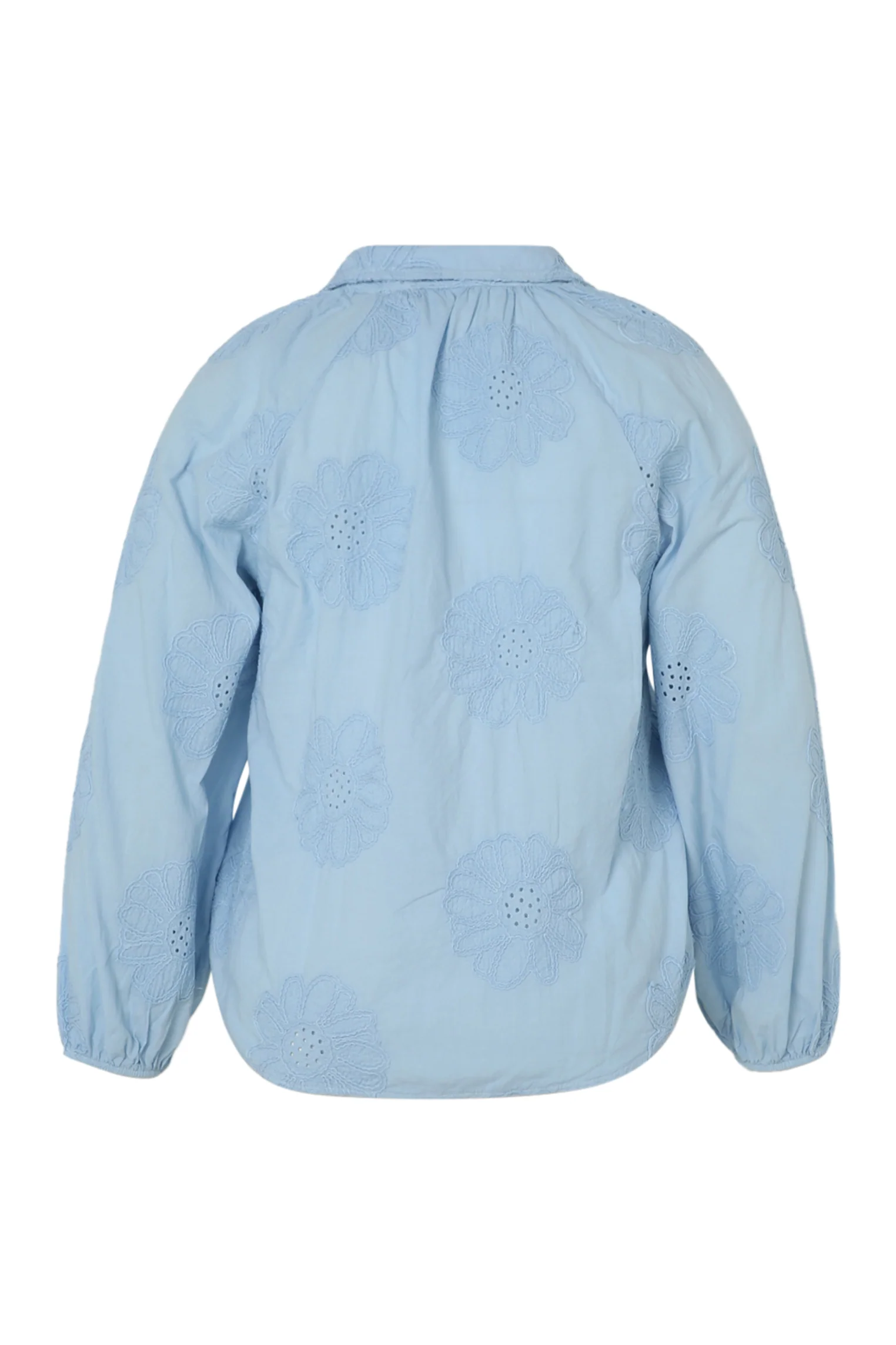 Blouse en coton unie avec fleurs brodées - Image 22