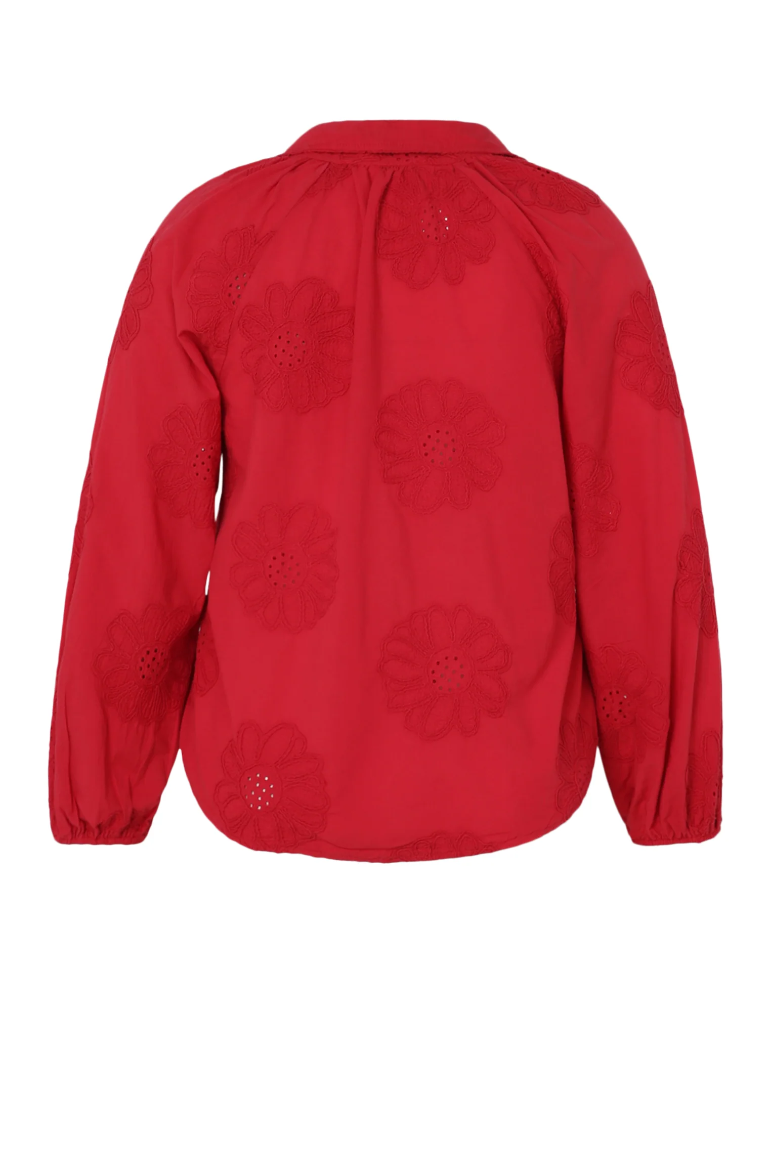 Blouse en coton unie avec fleurs brodées - Image 33