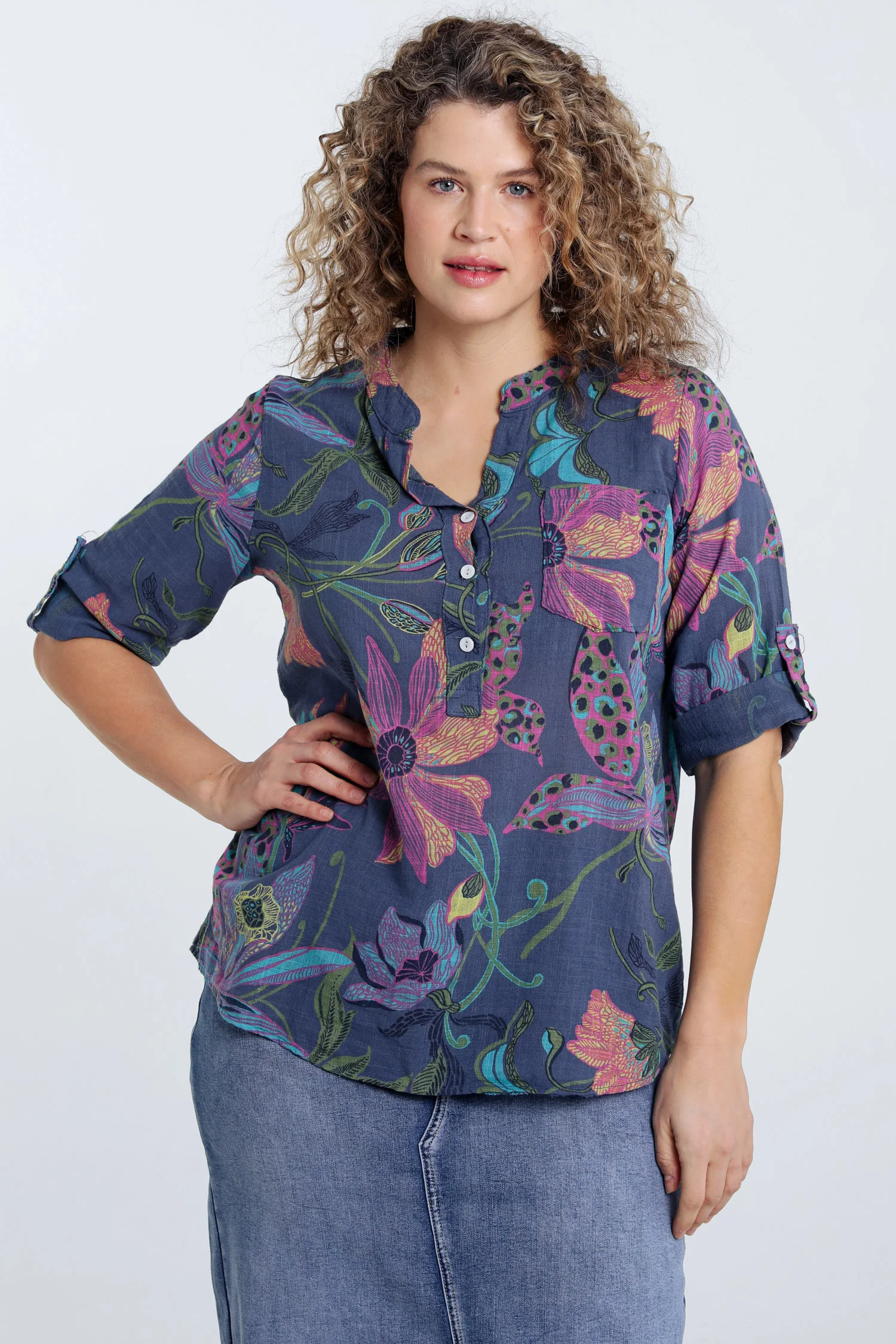 Blouse en gaze de coton imprimé floral - Image 12