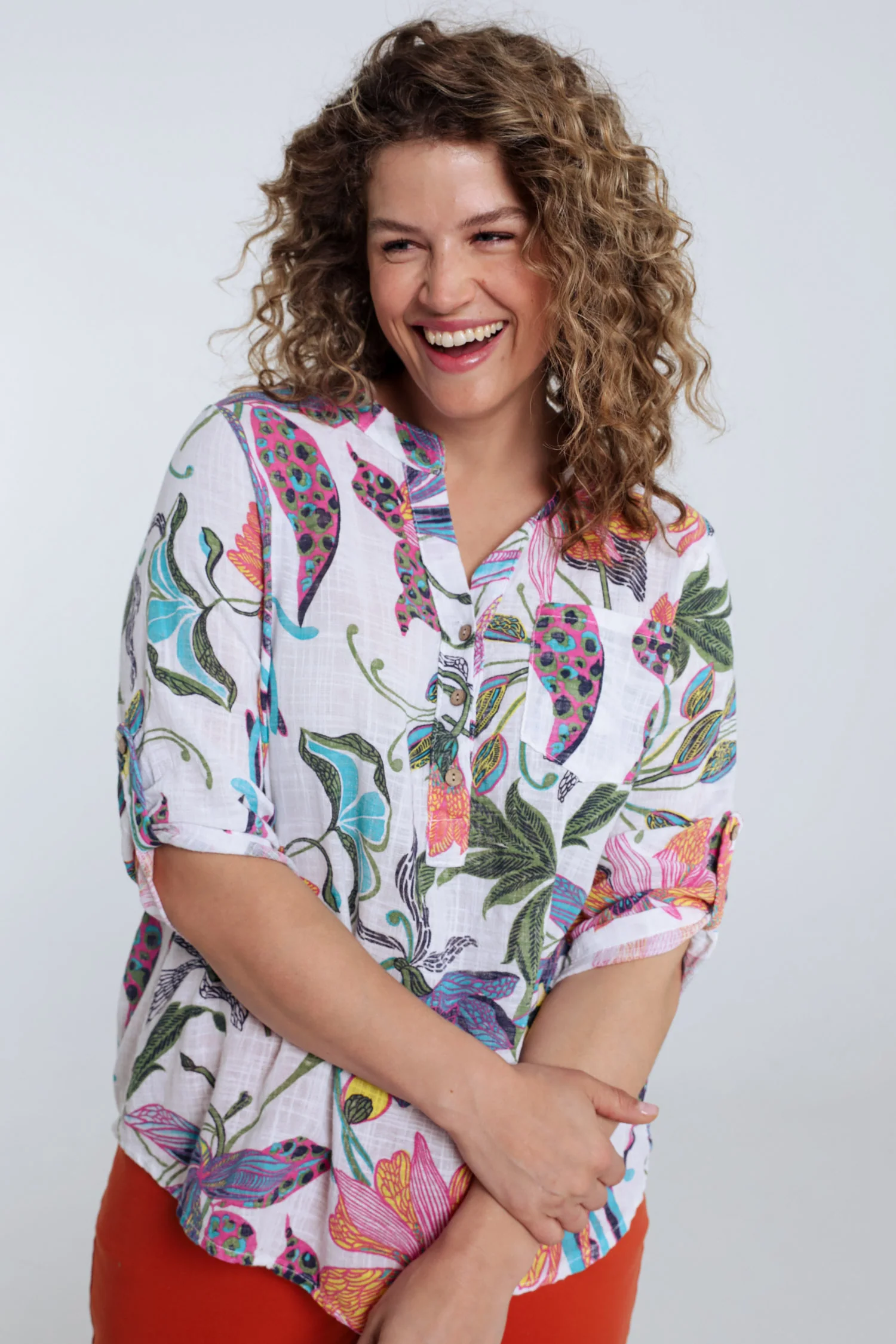 Blouse en gaze de coton imprimé floral - Image 3