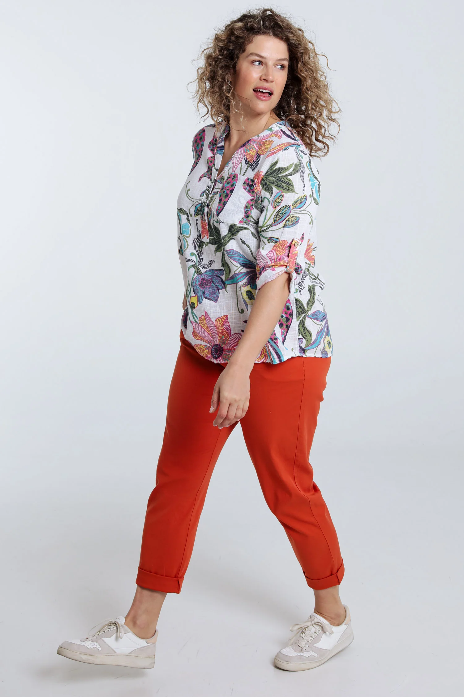 Blouse en gaze de coton imprimé floral - Image 8