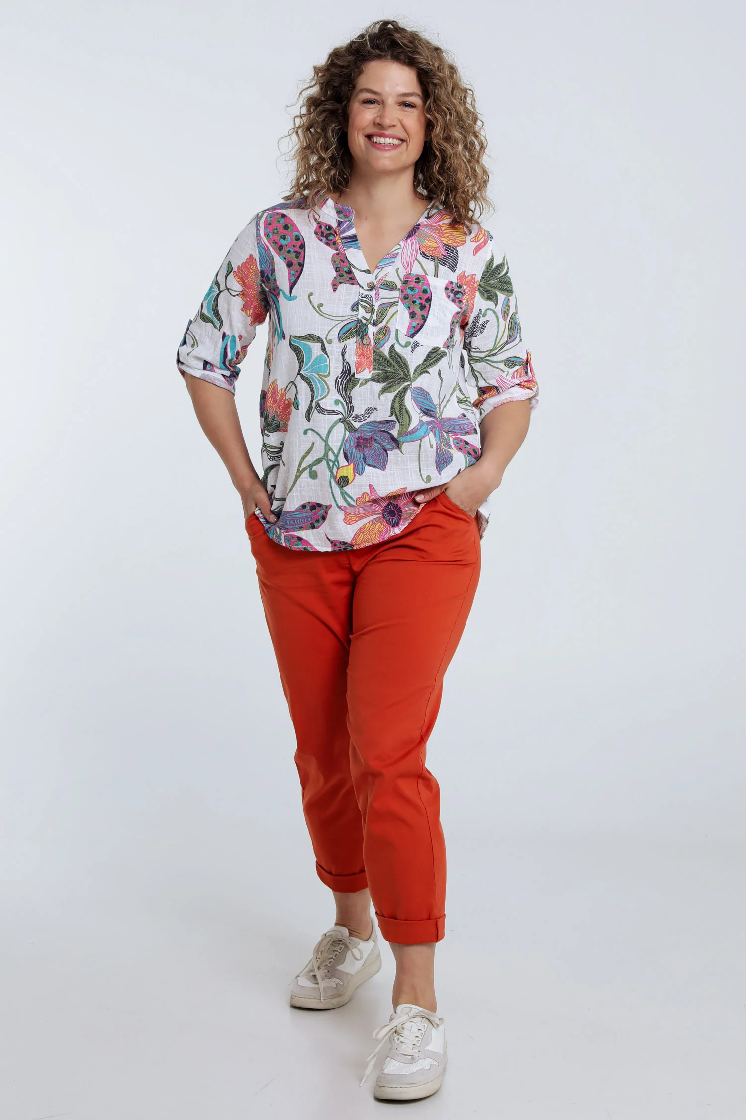 Blouse en gaze de coton imprimé floral - Image 9