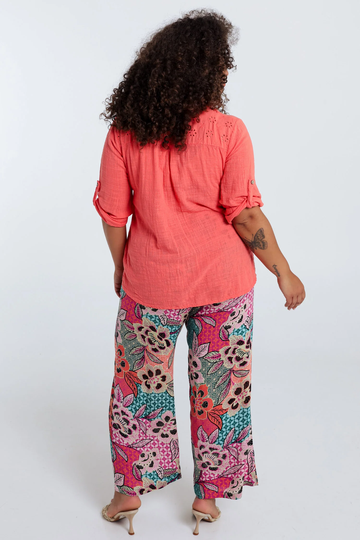 Blouse en gaze de coton unie - Image 24