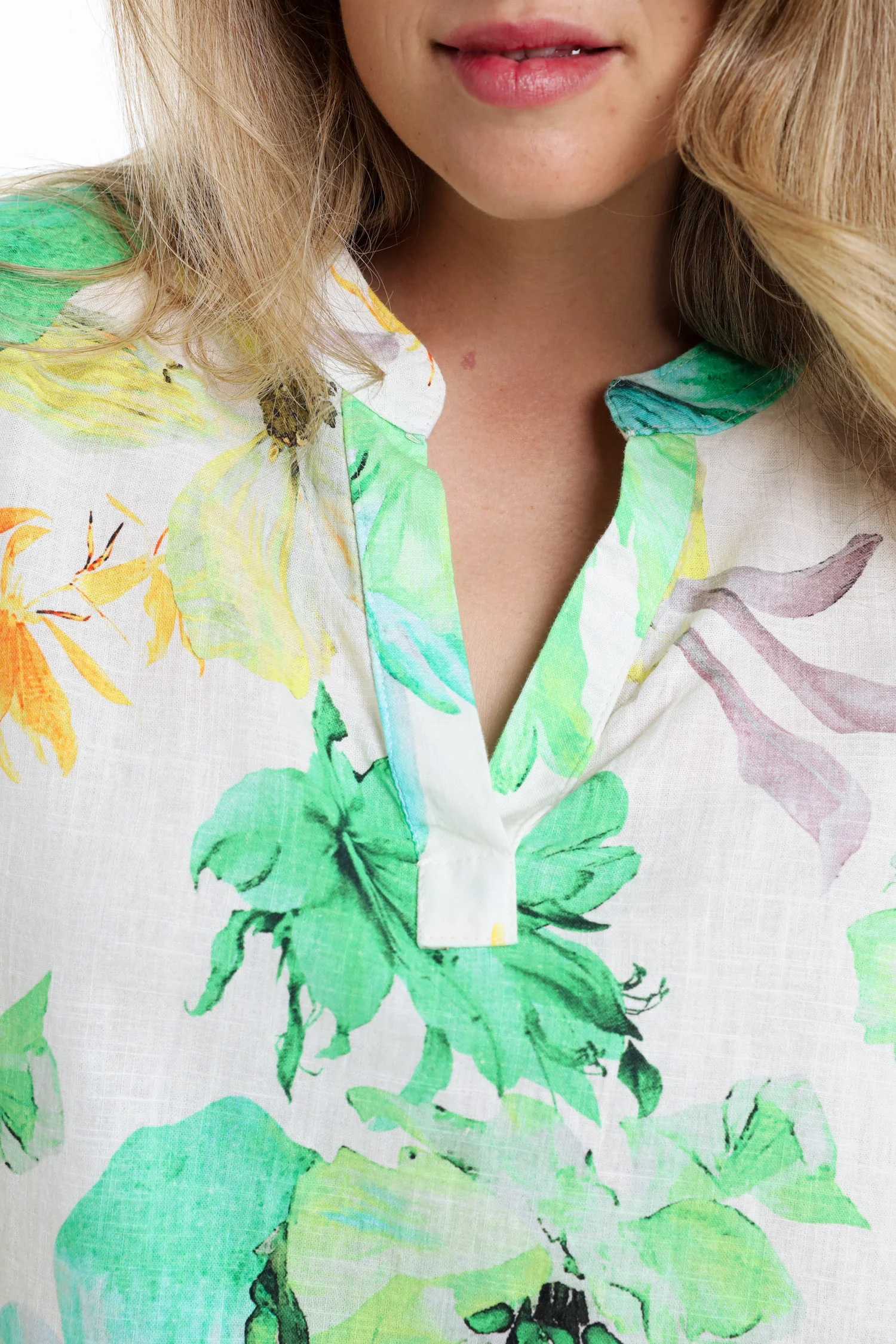 Blouse en lin imprimé floral - Image 3