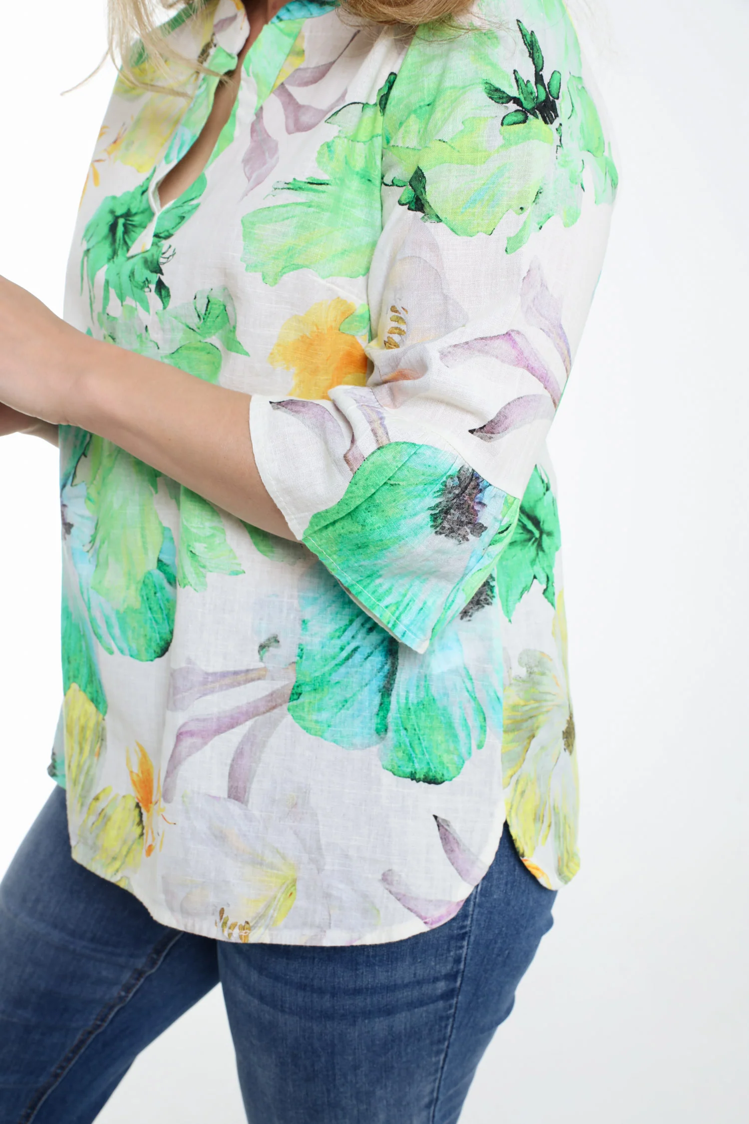 Blouse en lin imprimé floral - Image 5