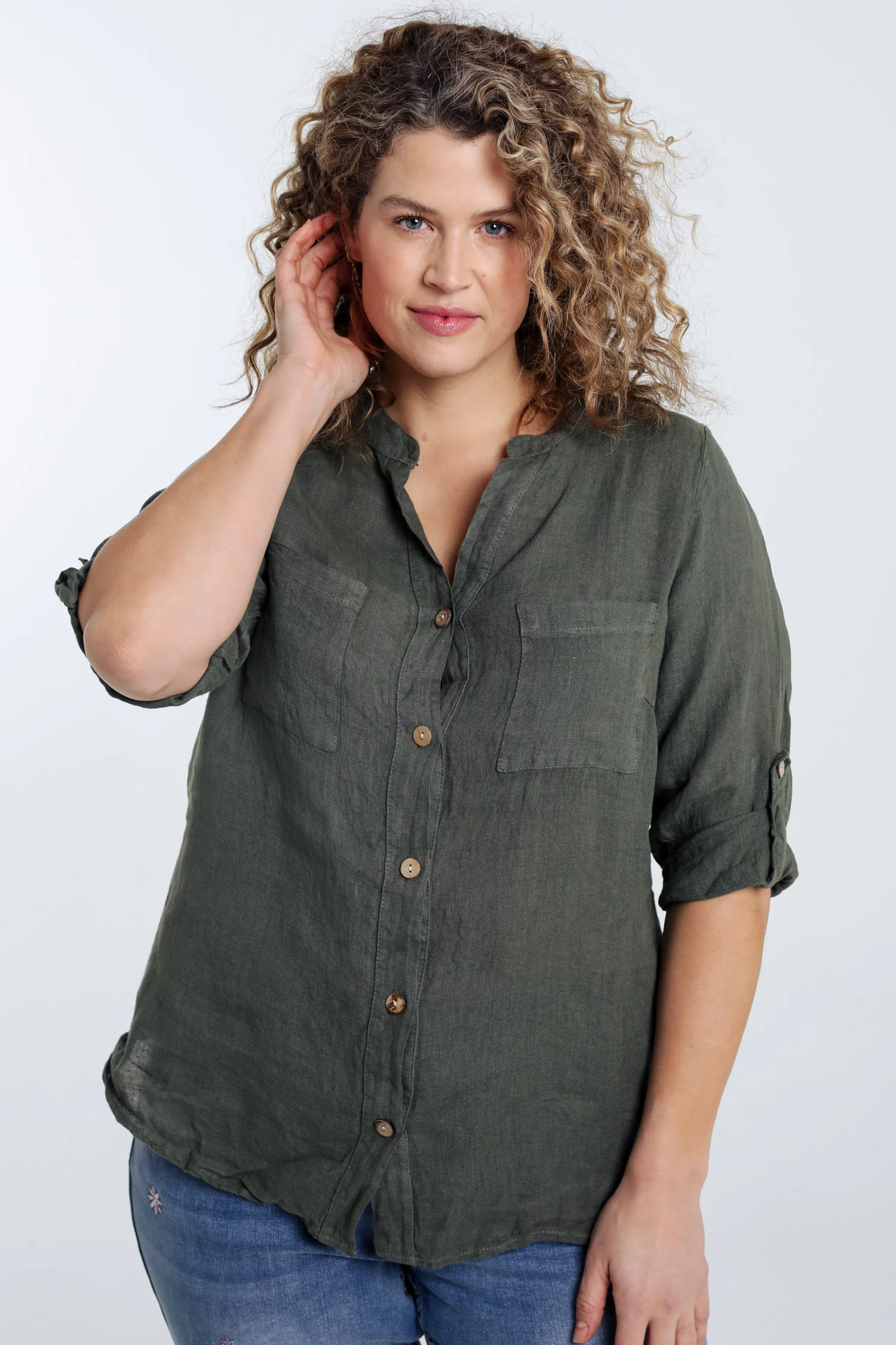 Blouse en lin unie - Image 12