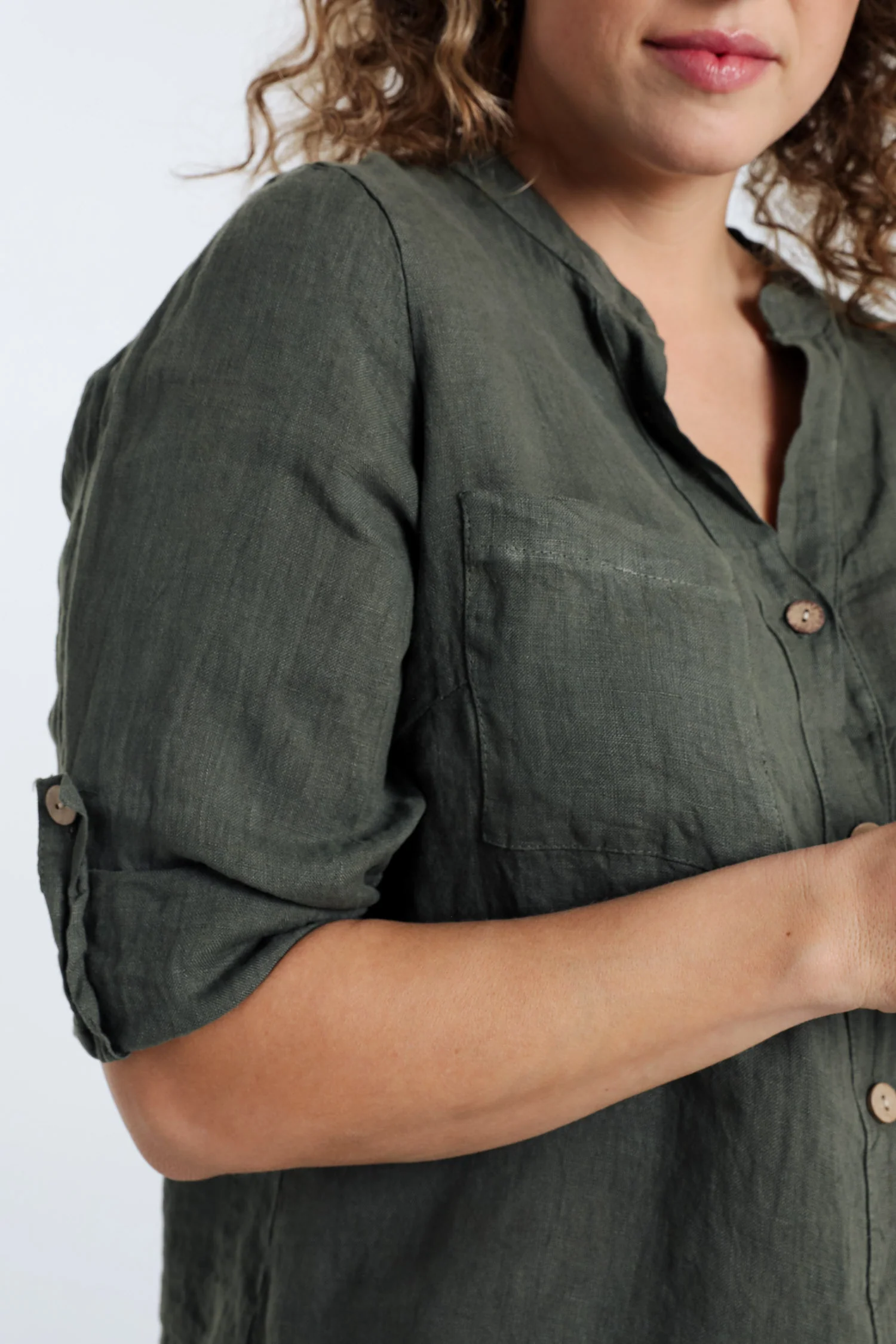 Blouse en lin unie - Image 15