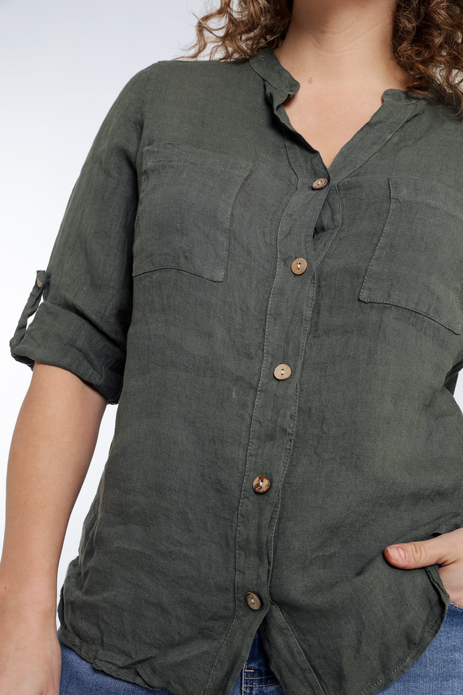 Blouse en lin unie - Image 17