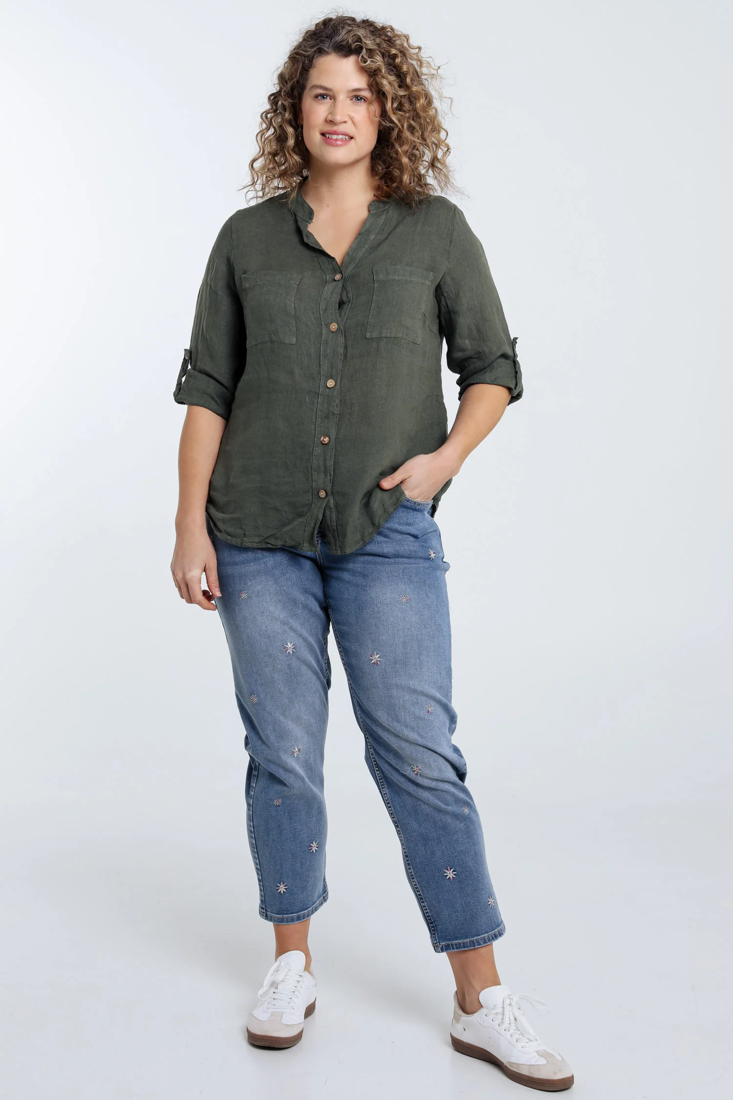 Blouse en lin unie - Image 18