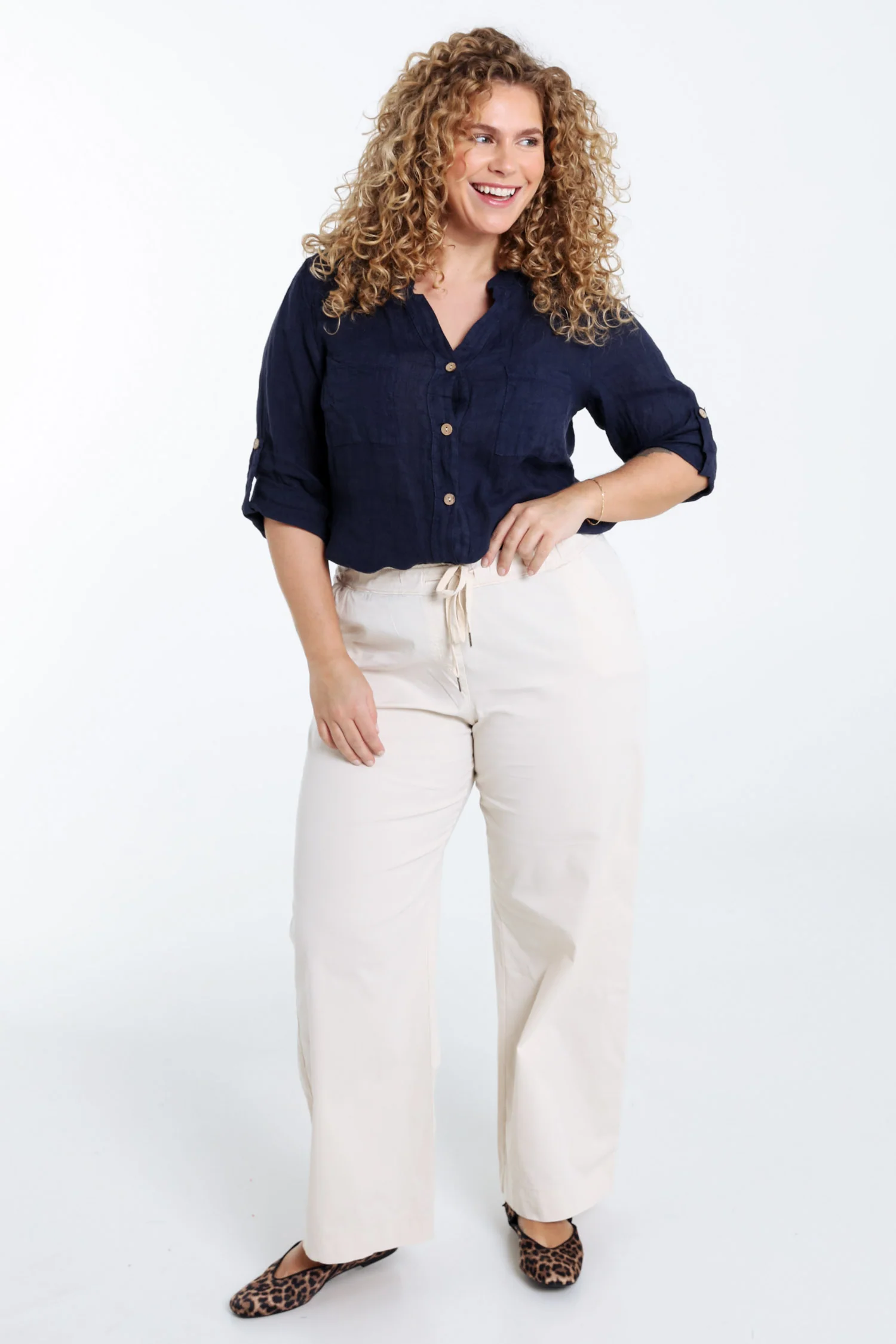 Blouse en lin unie - Image 7