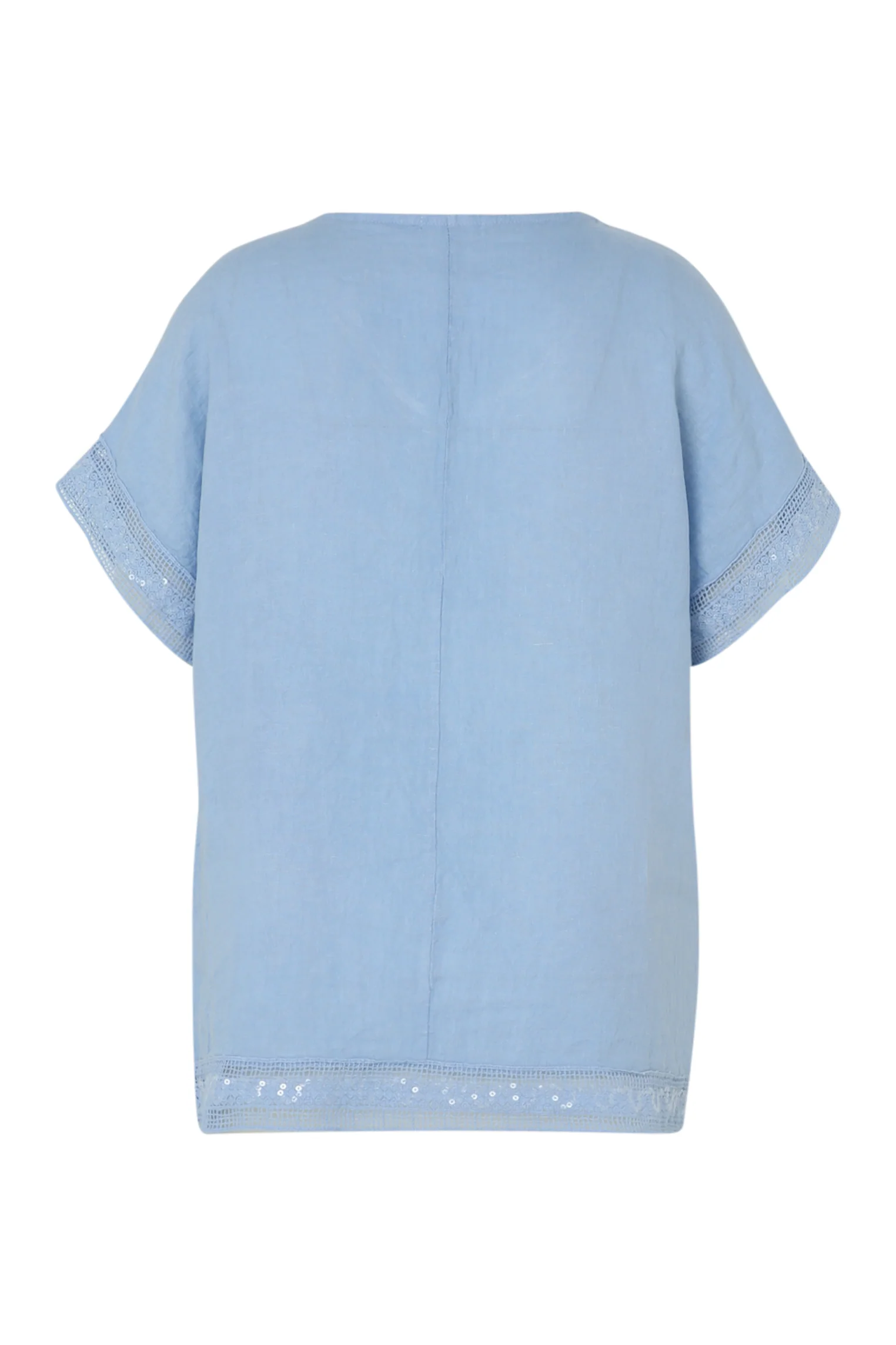 Blouse en lin unie détail sequins - Image 22