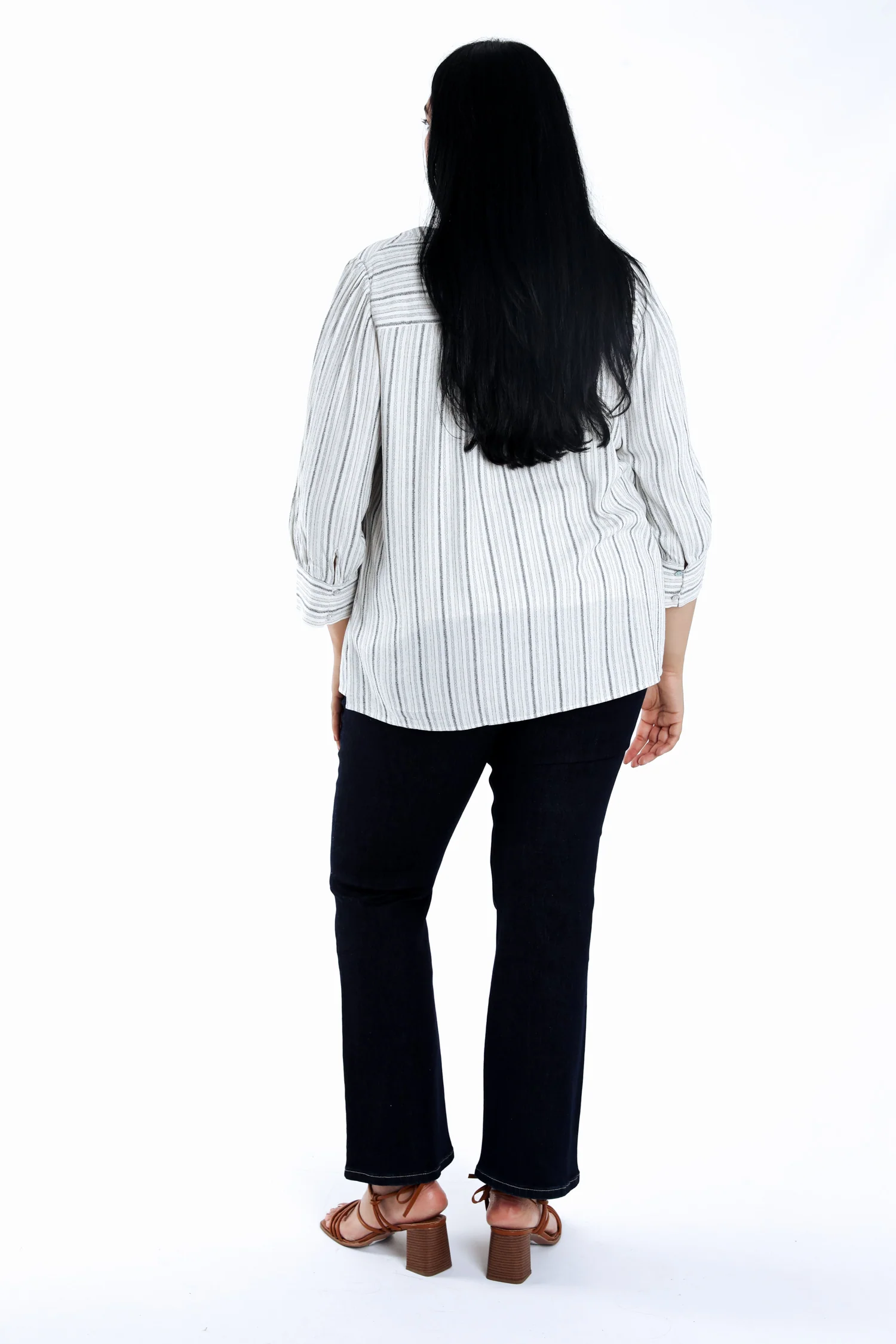 Blouse en viscose et lin rayée - Image 2