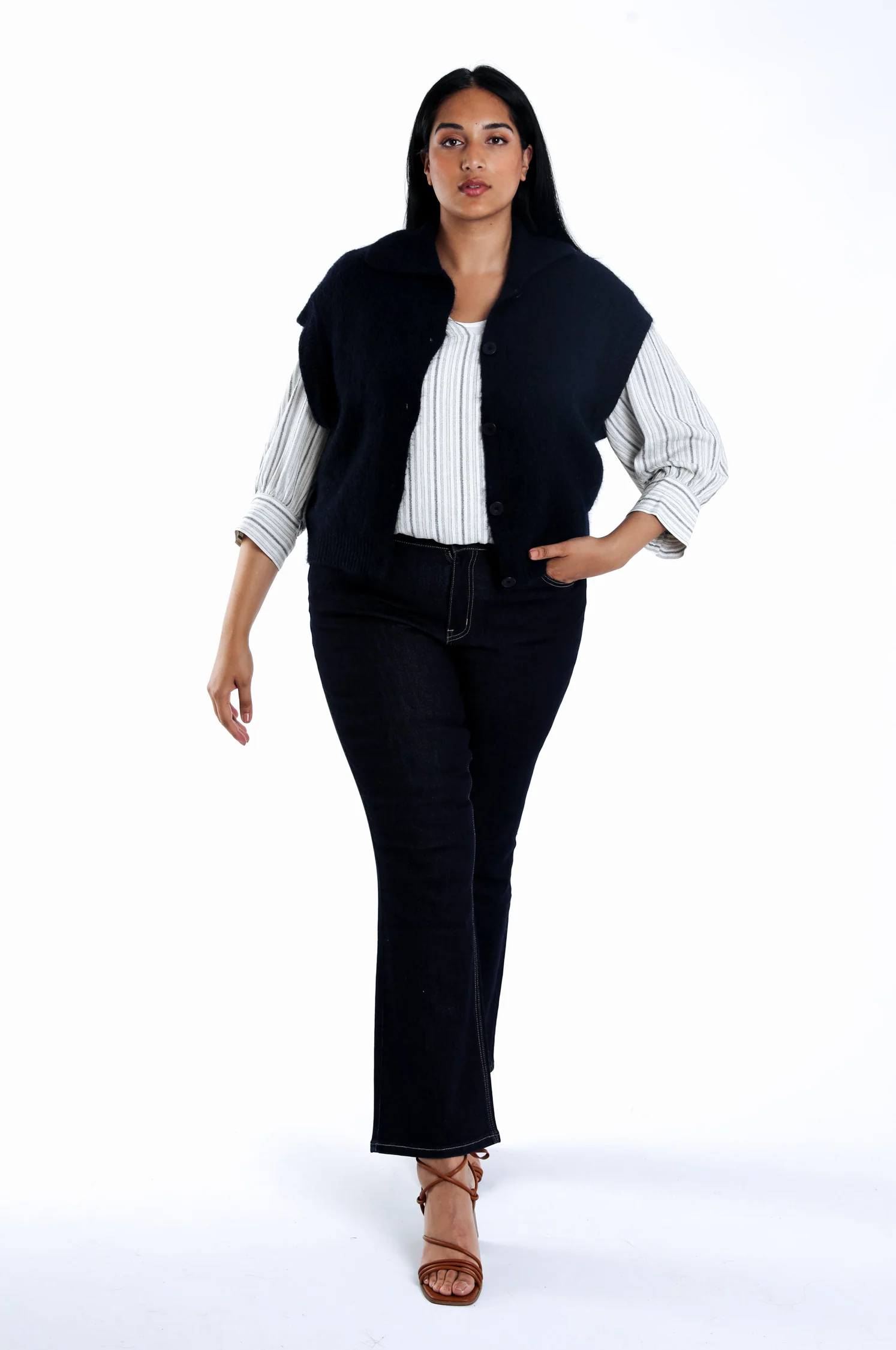 Blouse en viscose et lin rayée - Image 7