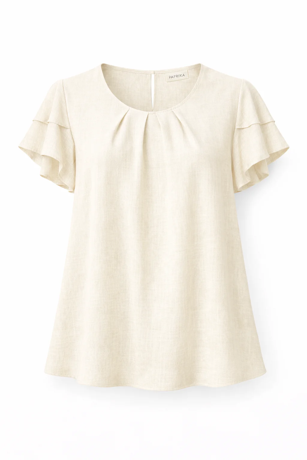 Blouse en viscose et lin unie - Image 10