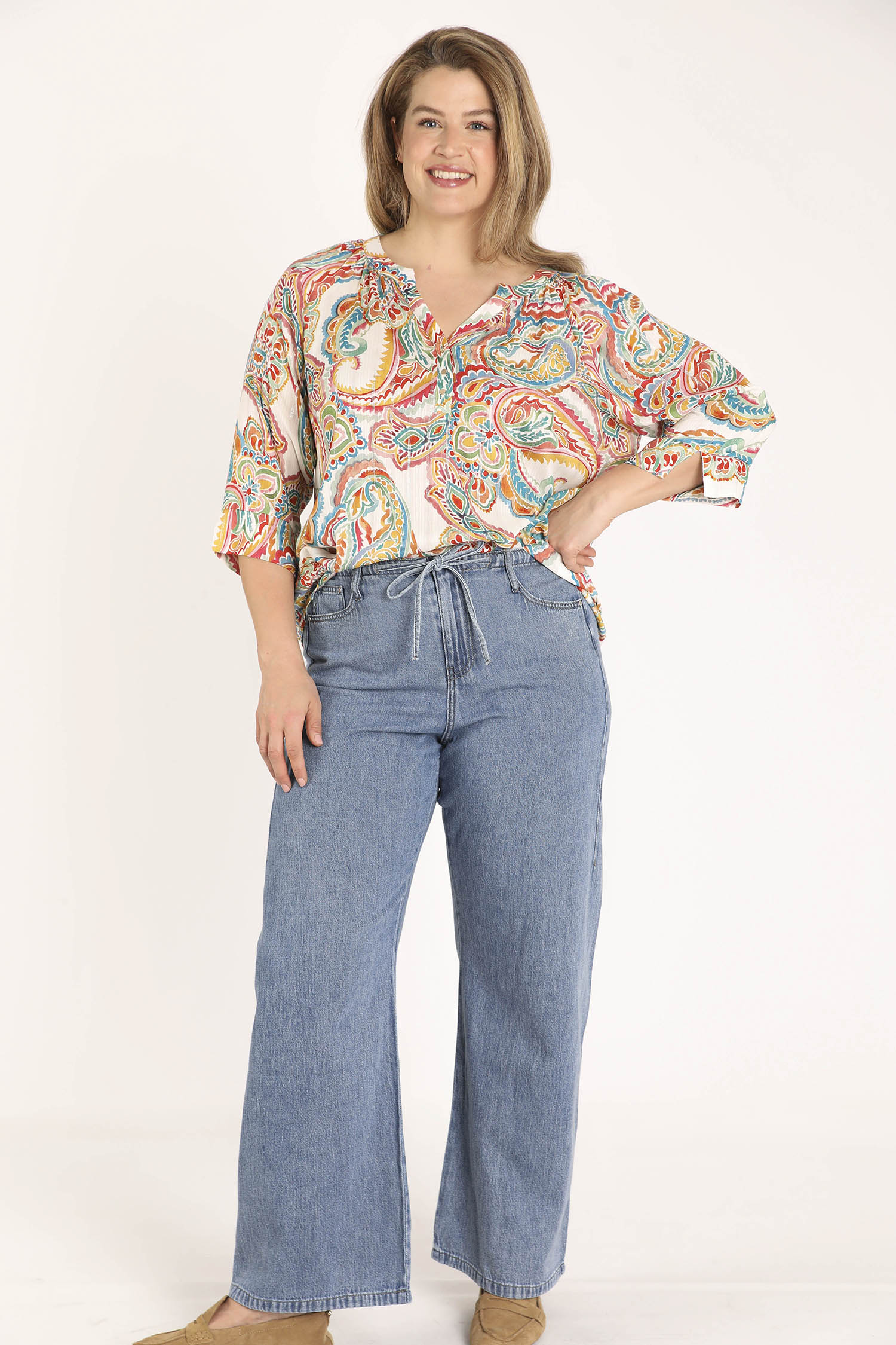 Blouse en viscose imprimé cachemire - Image 7
