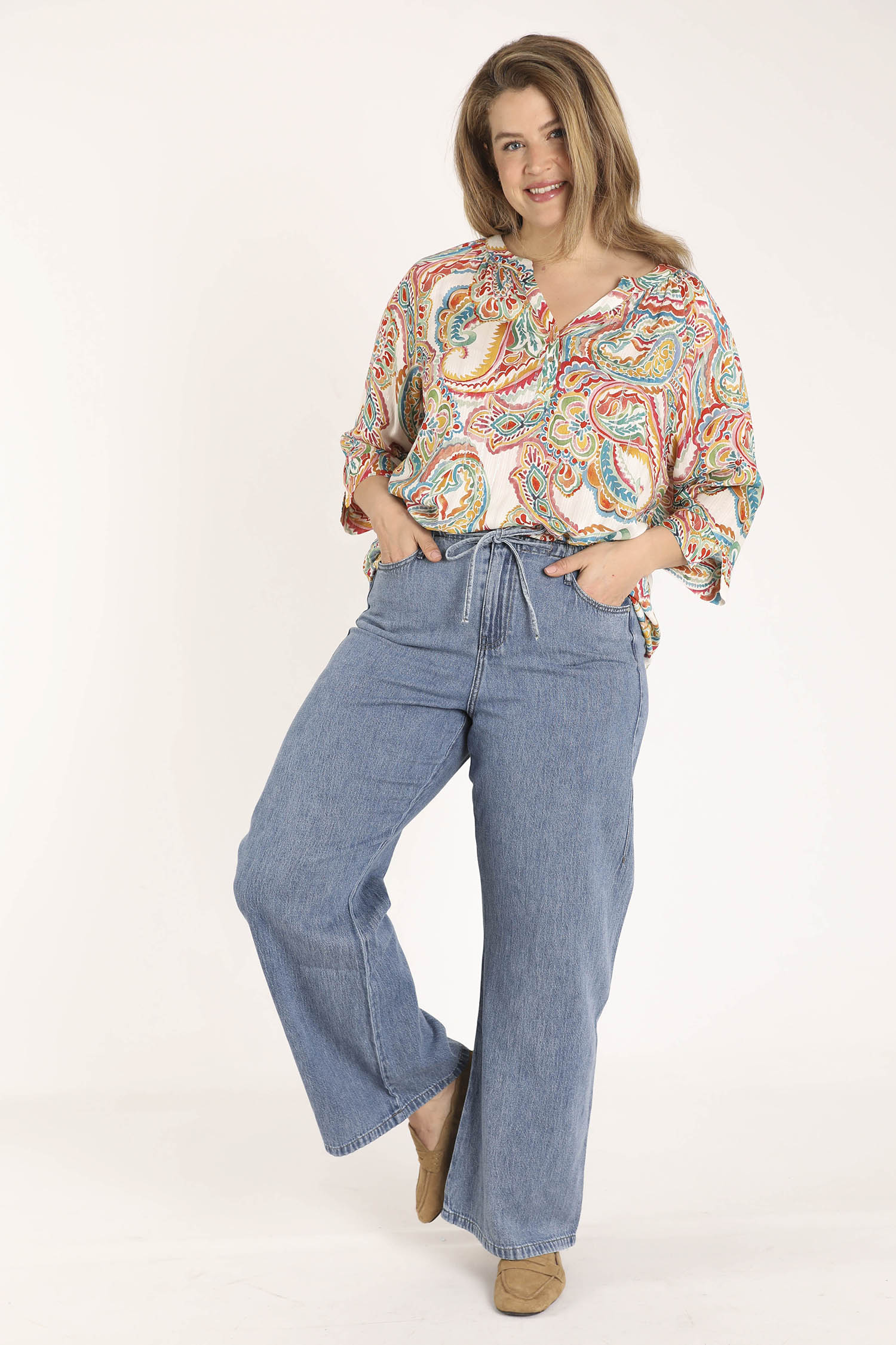 Blouse en viscose imprimé cachemire - Image 9