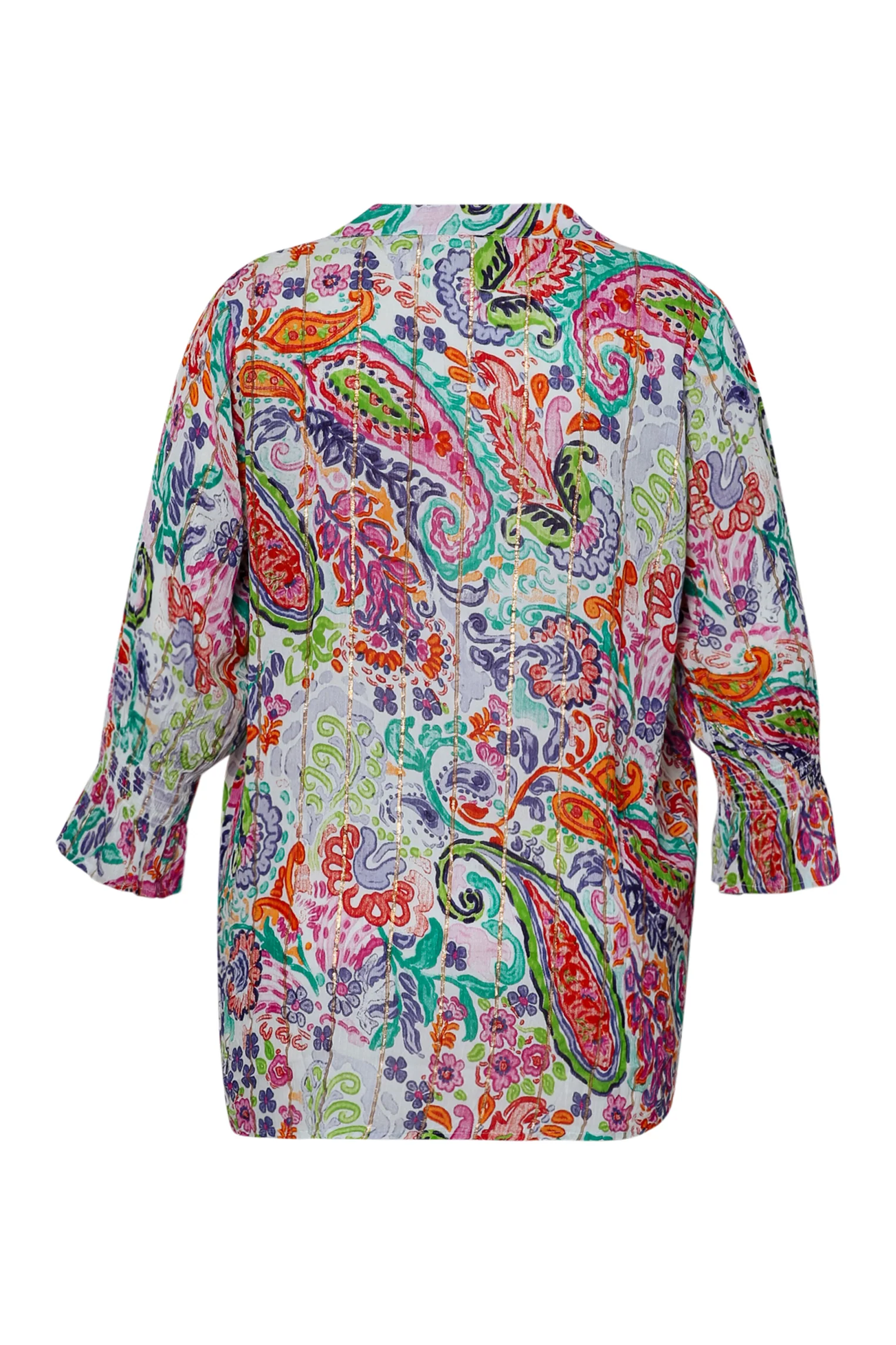 Blouse en viscose imprimé cachemire avec lurex - Image 11