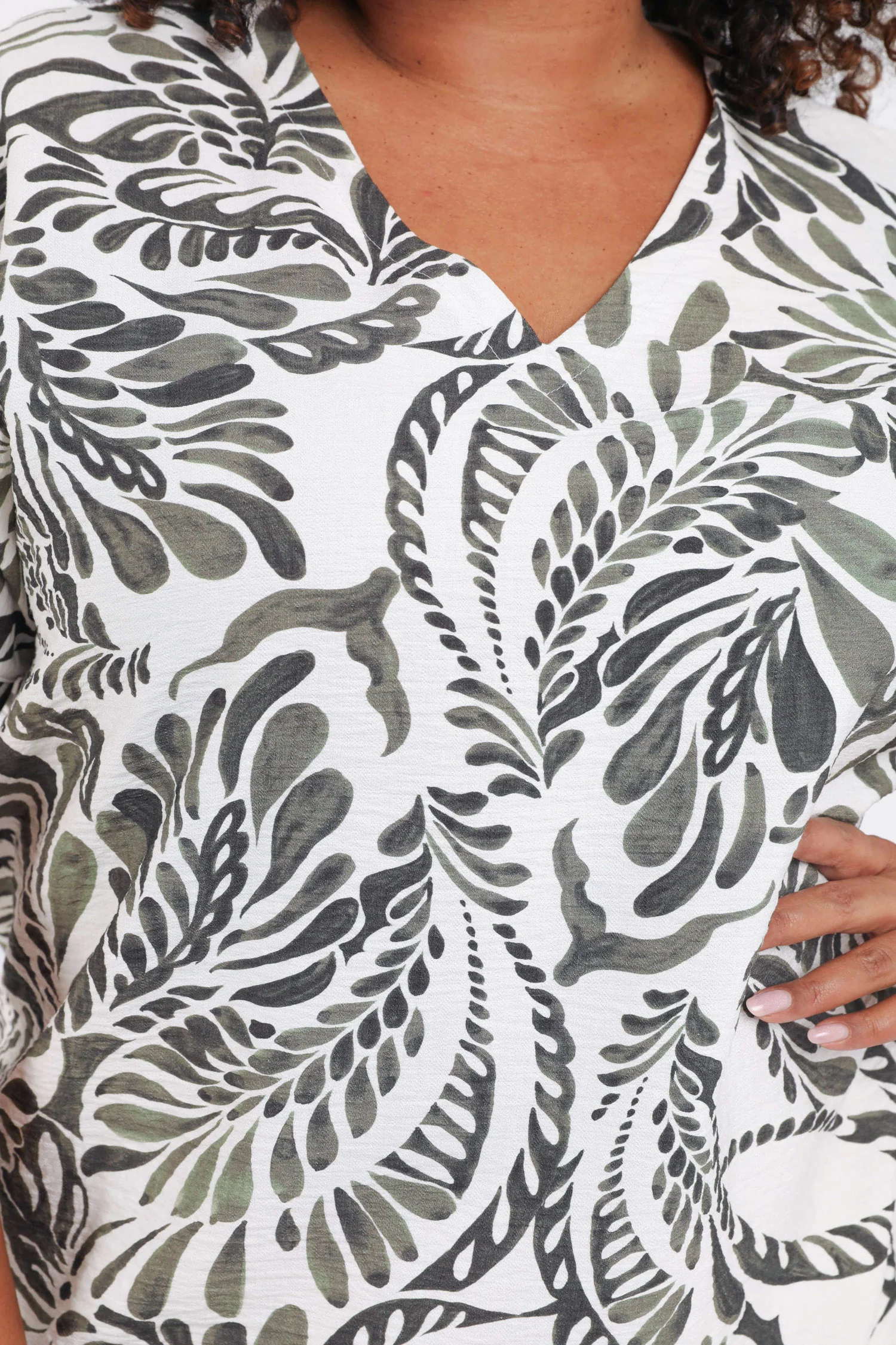 Blouse en viscose imprimé cachemire bicolore - Image 4