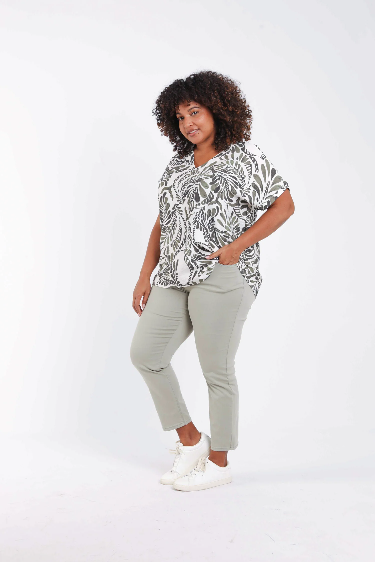 Blouse en viscose imprimé cachemire bicolore - Image 9