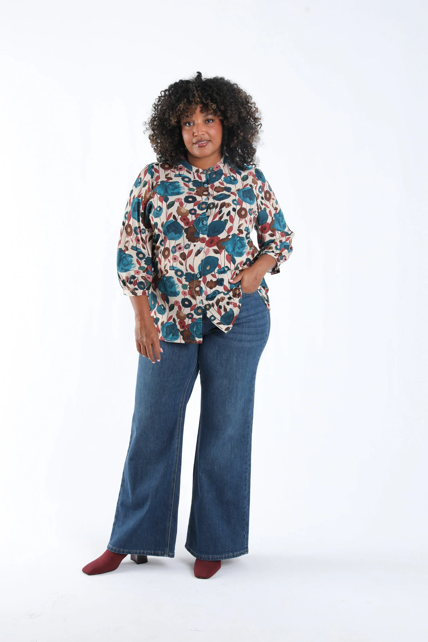 Blouse en viscose imprimé coquelicots - Image 5