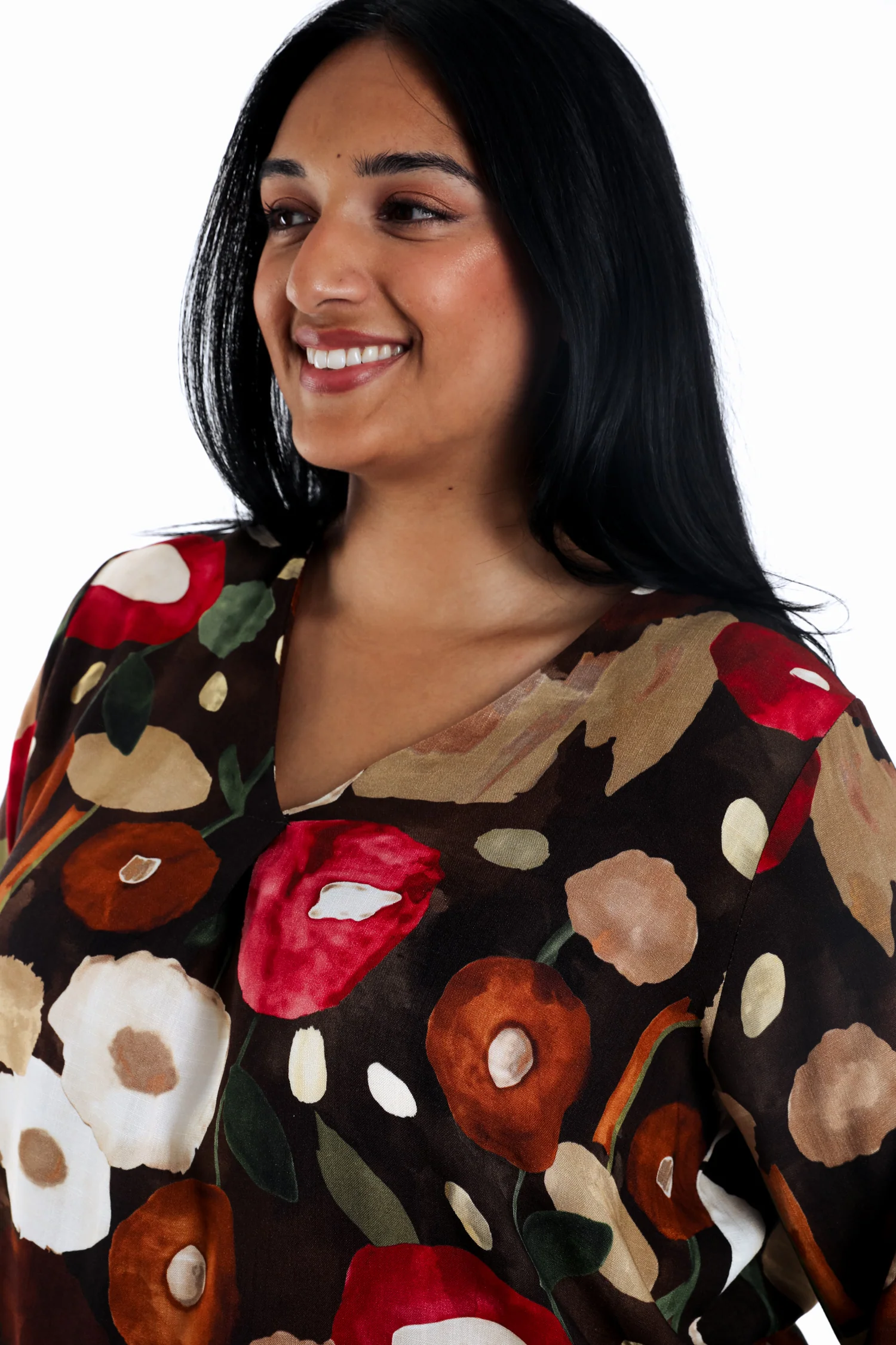 Blouse en viscose imprimé coquelicots - Image 3